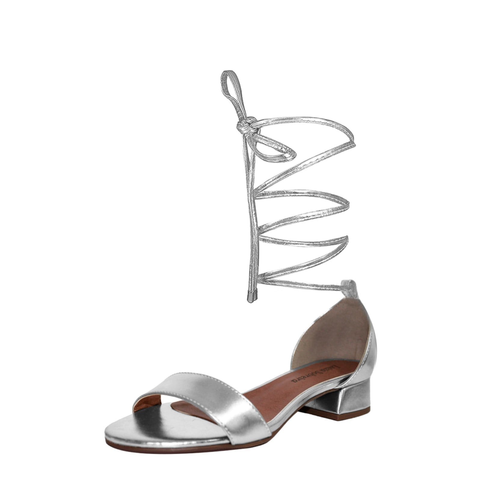 Vista 2 Sandália Troca Tira Salto Baixo Grosso 3cm Luiza Sobreira Mod. 2198-2 Luiza Sobreira prata