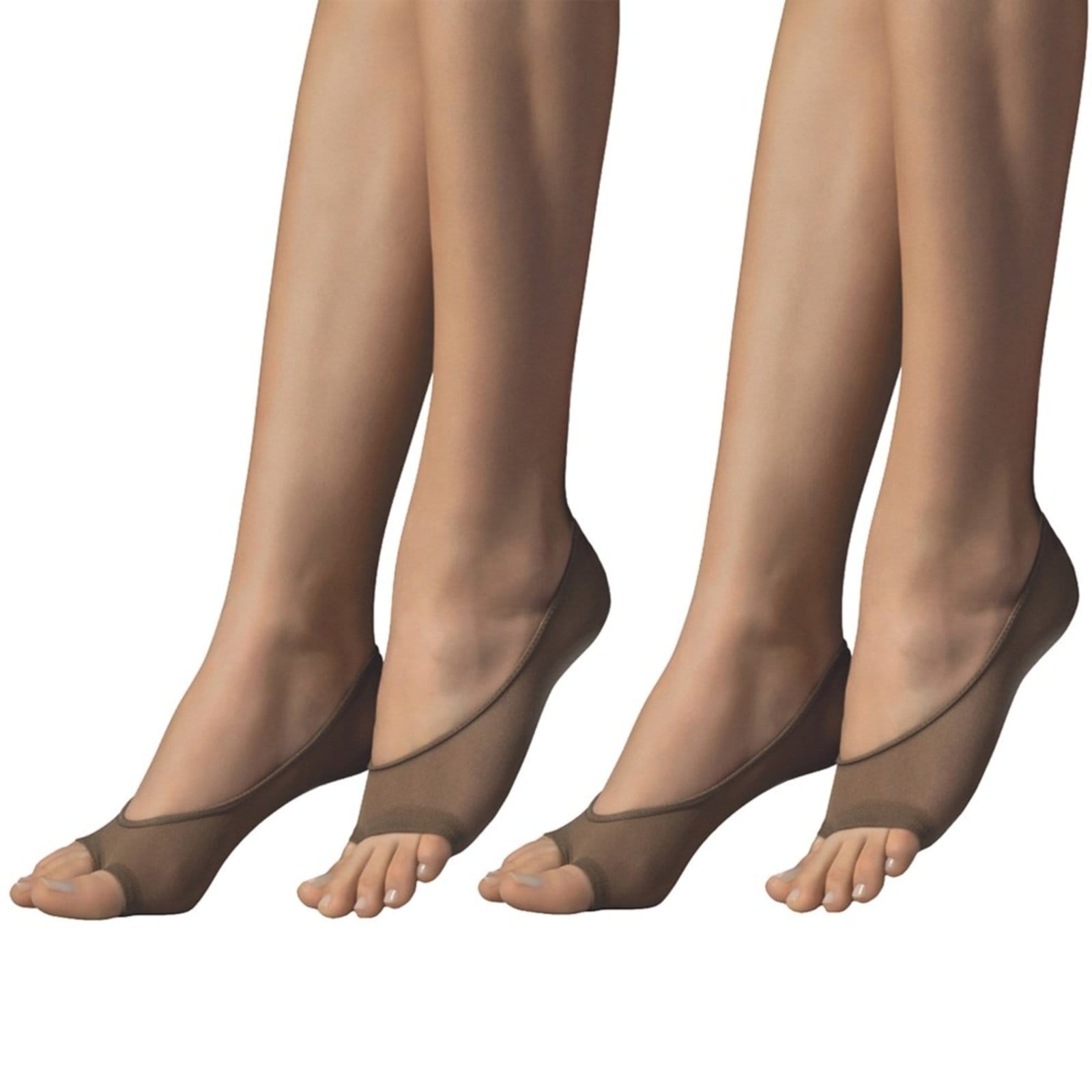 Vista principal Kit 2 Pares de Meias Selene Sapatilha Dedinhos Fio 40 Feminino SELENE nude