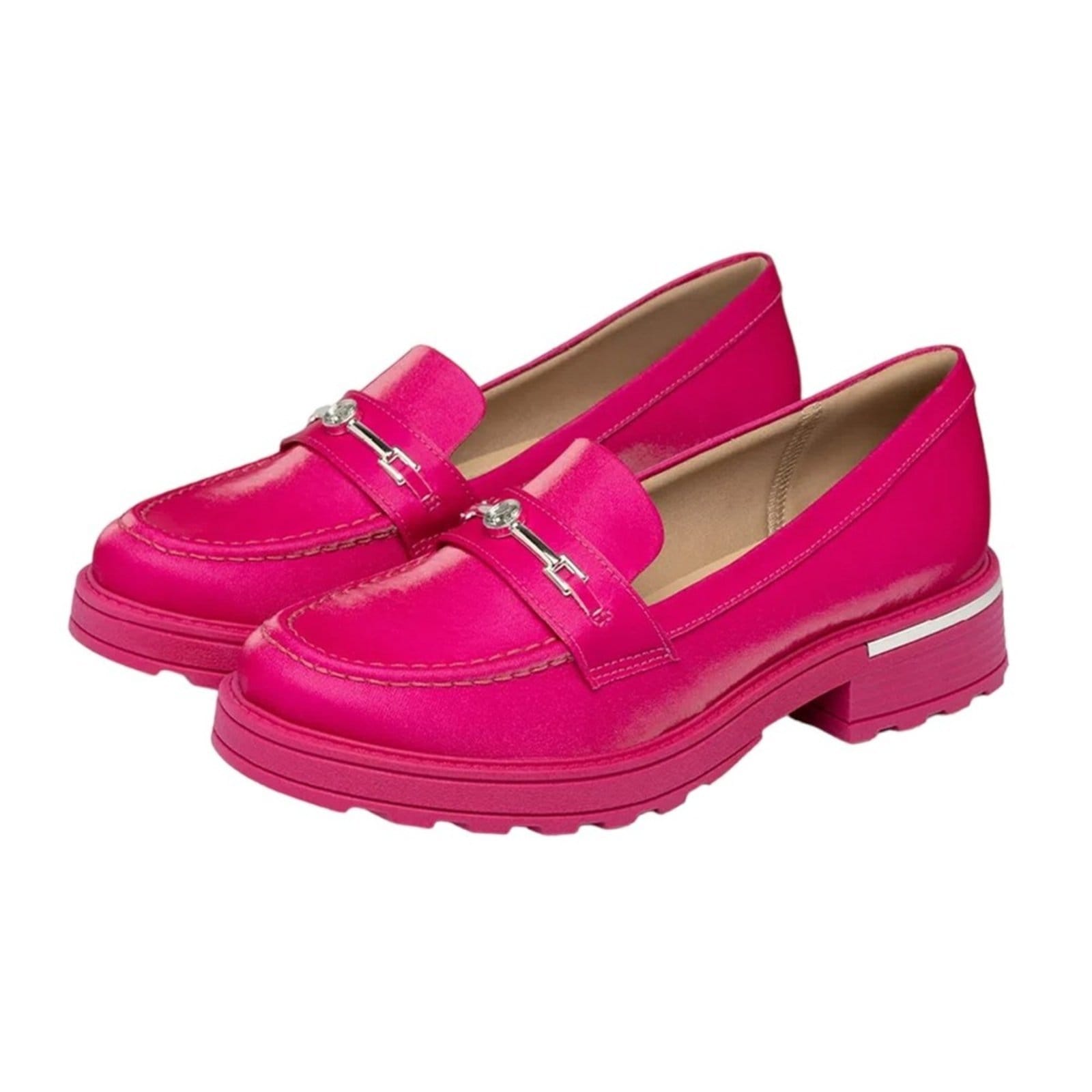 Vista 2 Kit Mocassim Piccadilly Barbie Feminino + Meia Piccadilly pink