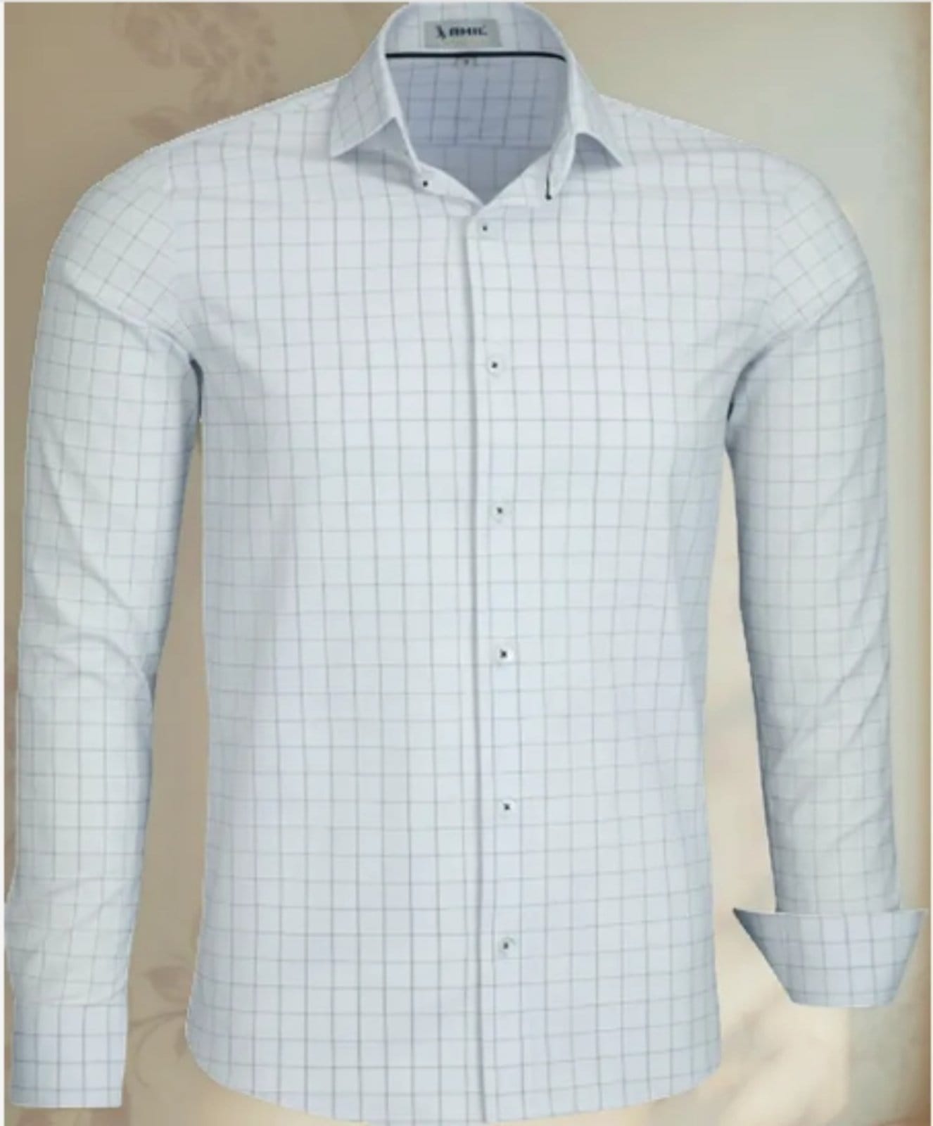 Camisa Social Amil Slim Camp Algodão com Elastano Macia Manga Longa Luxo Cor01