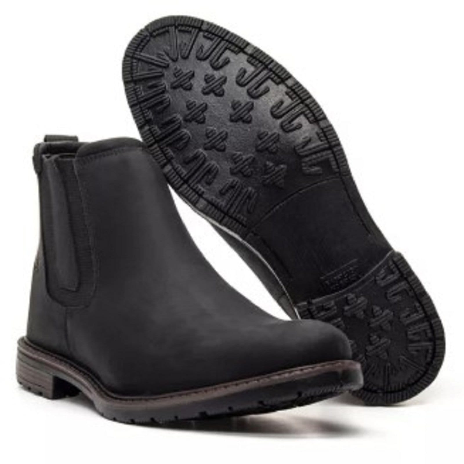 Vista principal Botina Masculina em Couro Crazy Horse Zafrem ZAFREM preto