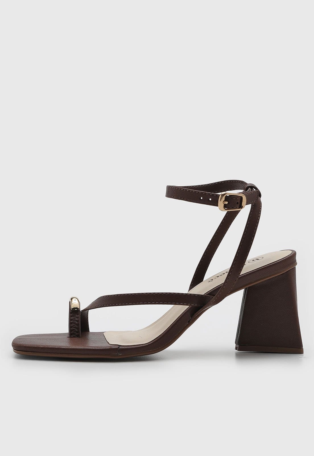 Sandália Feminina cê Salto Alto Tiras