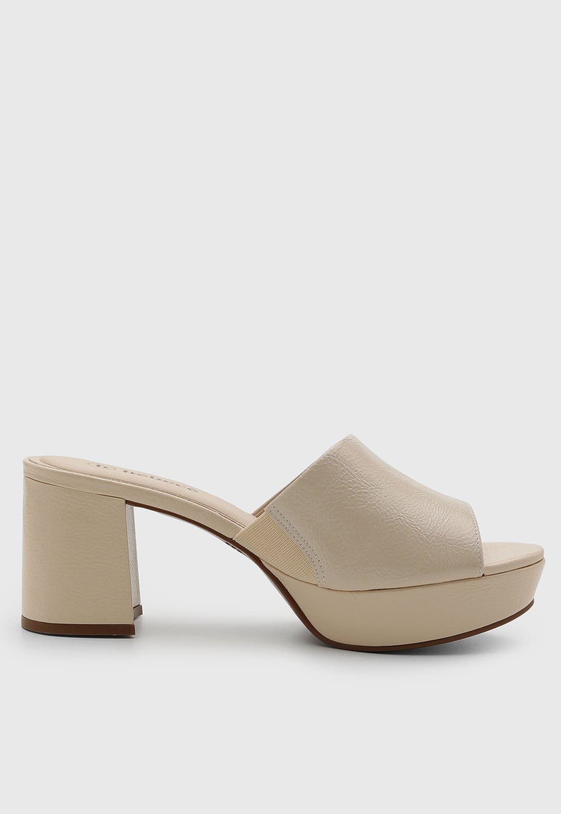 Vista 2 Tamanco Feminino cê Salto Médio Bloco Off White BEBECÊ off-white white