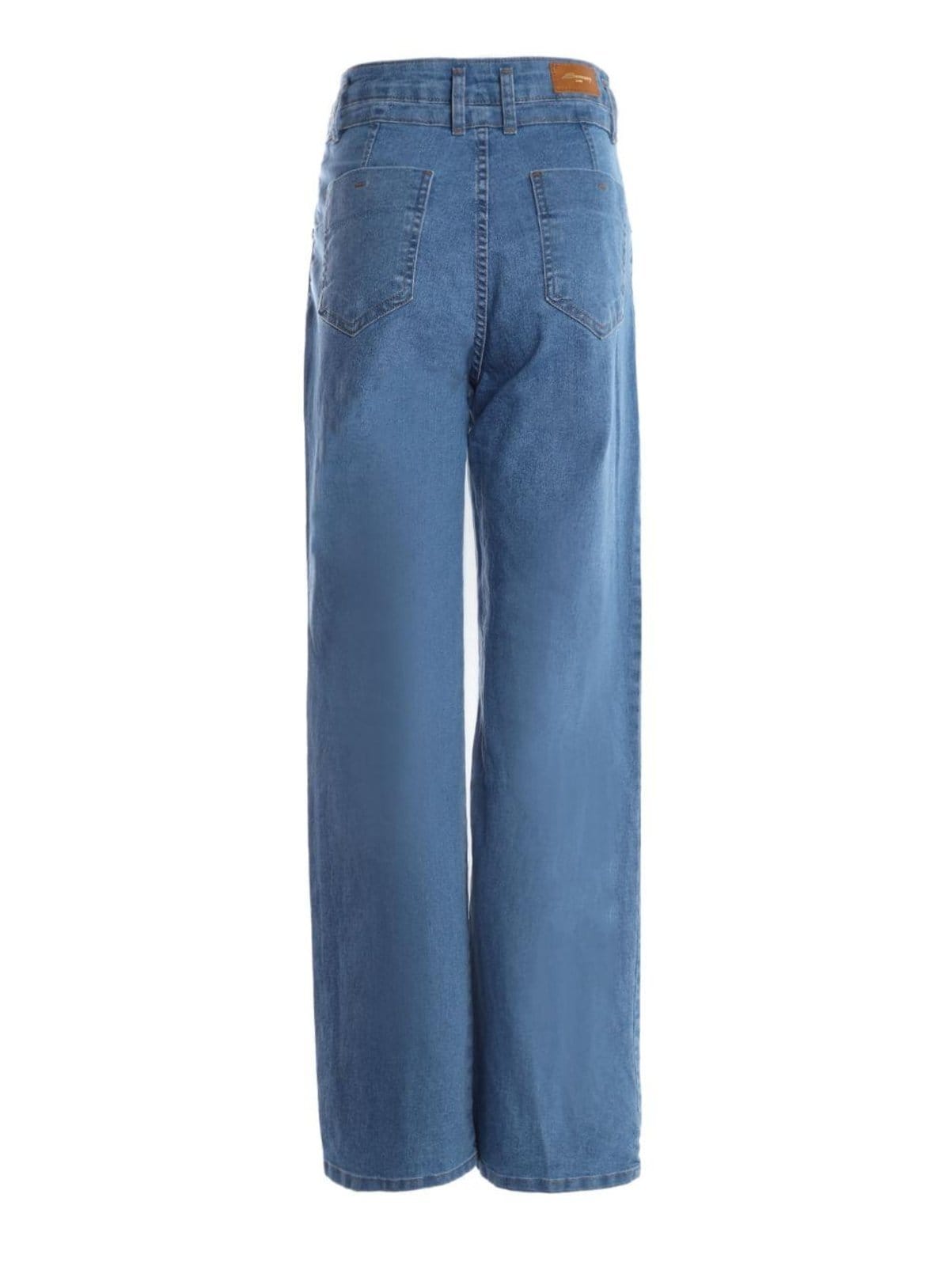 Vista 2 Calça Jeans Wide Leg Sawary Feminina Sawary azul