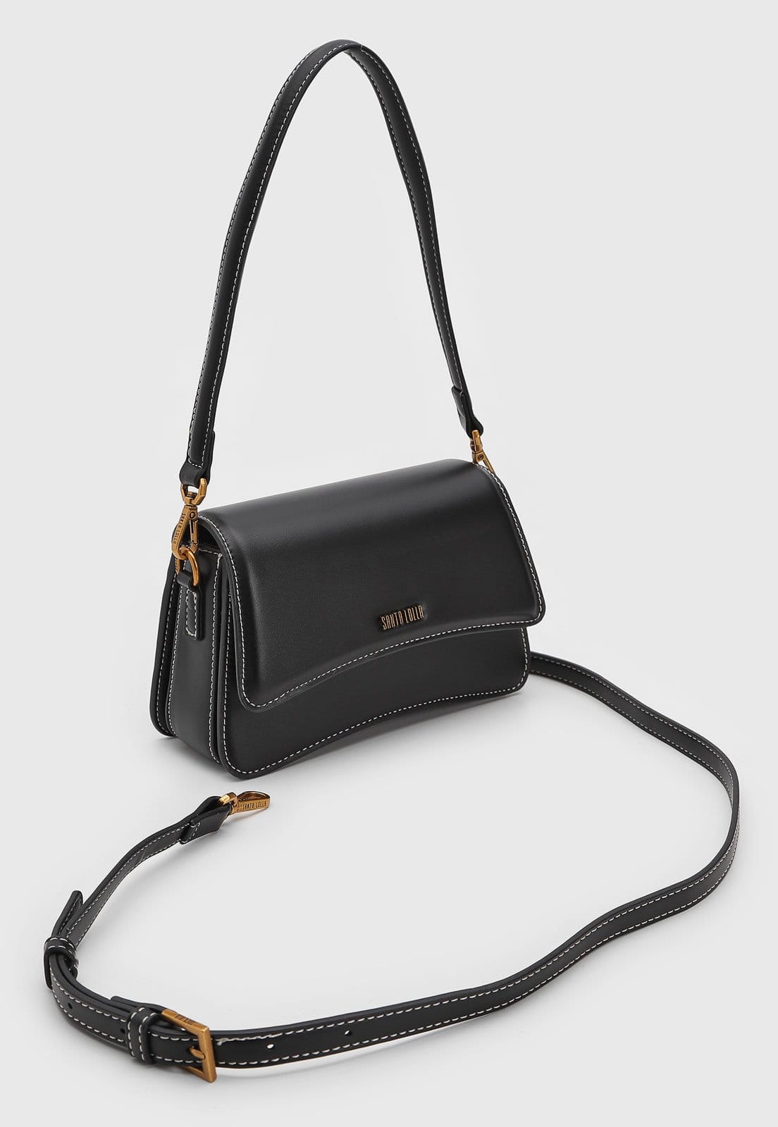 Vista 2 Bolsa Santa Lolla Transversal Preta Santa Lolla preto