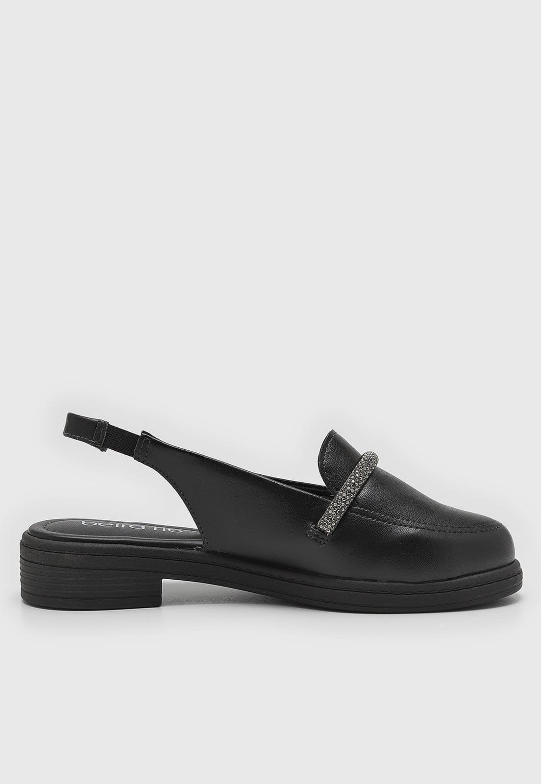 Vista 2 Mocassim Feminino Beira Rio Tira Pedraria BEIRA RIO preto