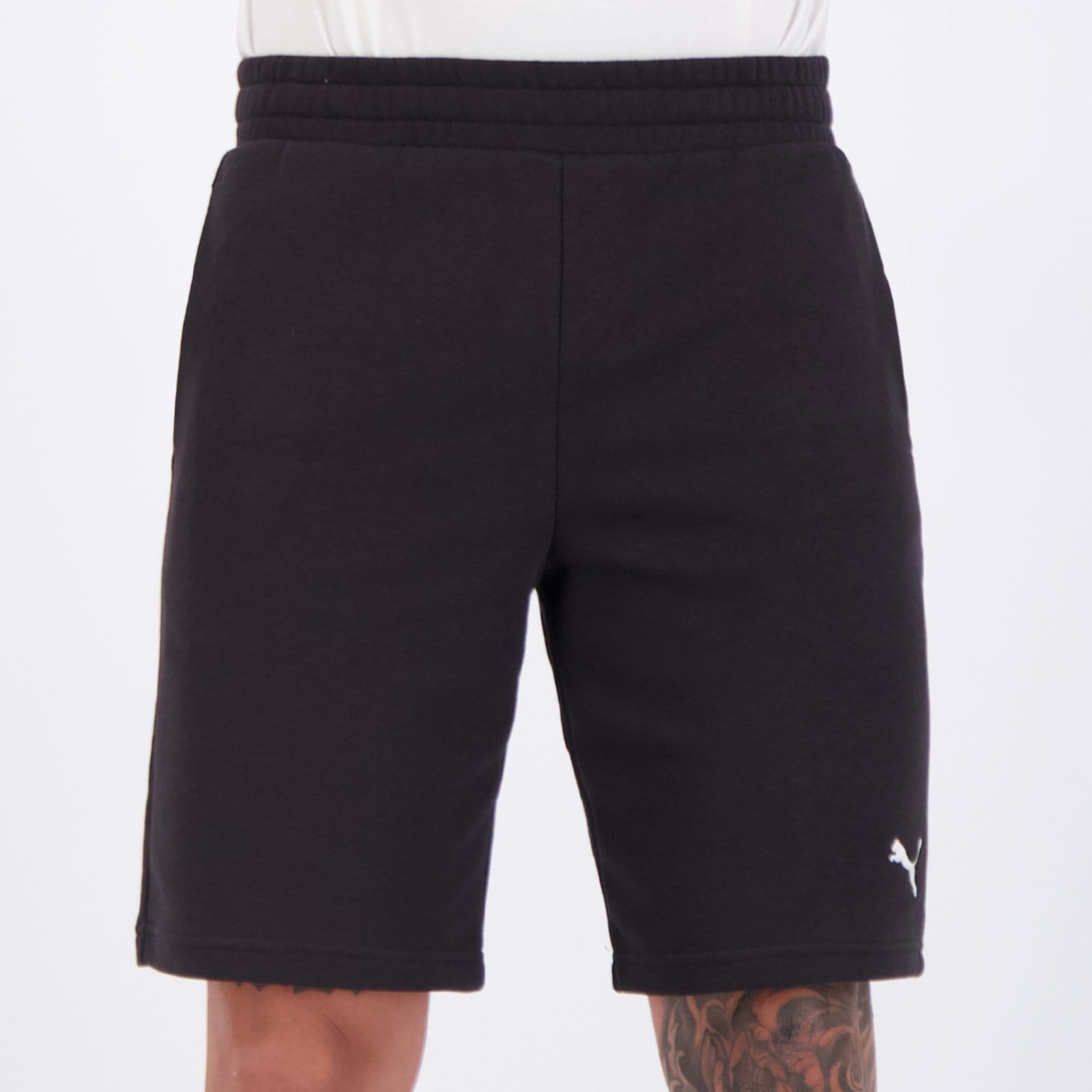 Vista principal Bermuda Moletom Puma ESS 10 Preta Puma preto
