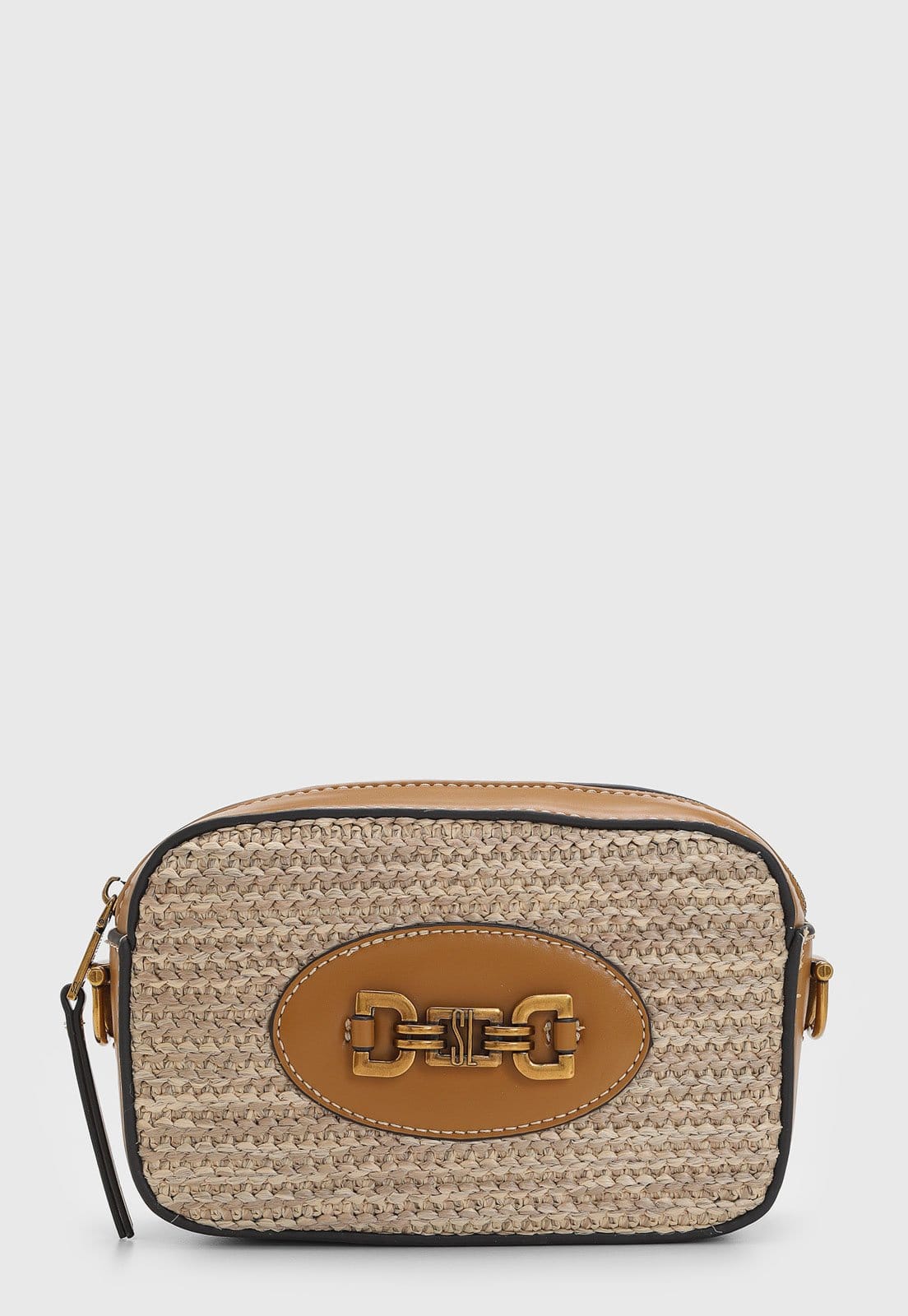 Vista principal Bolsa Feminina Santa Lolla Textura Tramada Santa Lolla bege