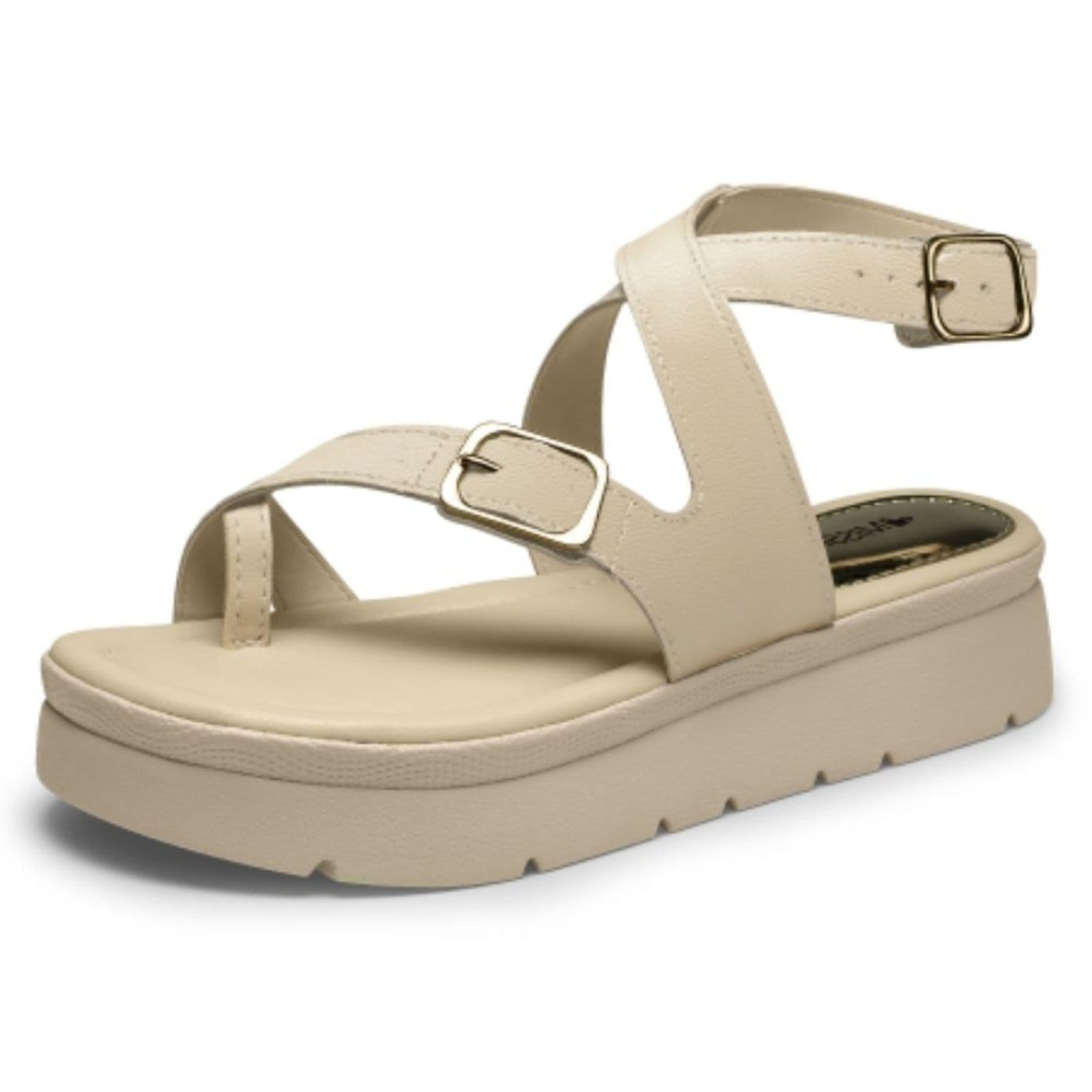 Vista 2 Sandália Feminina Flatform Cotton Mississipi MF MISSISSIPI bege