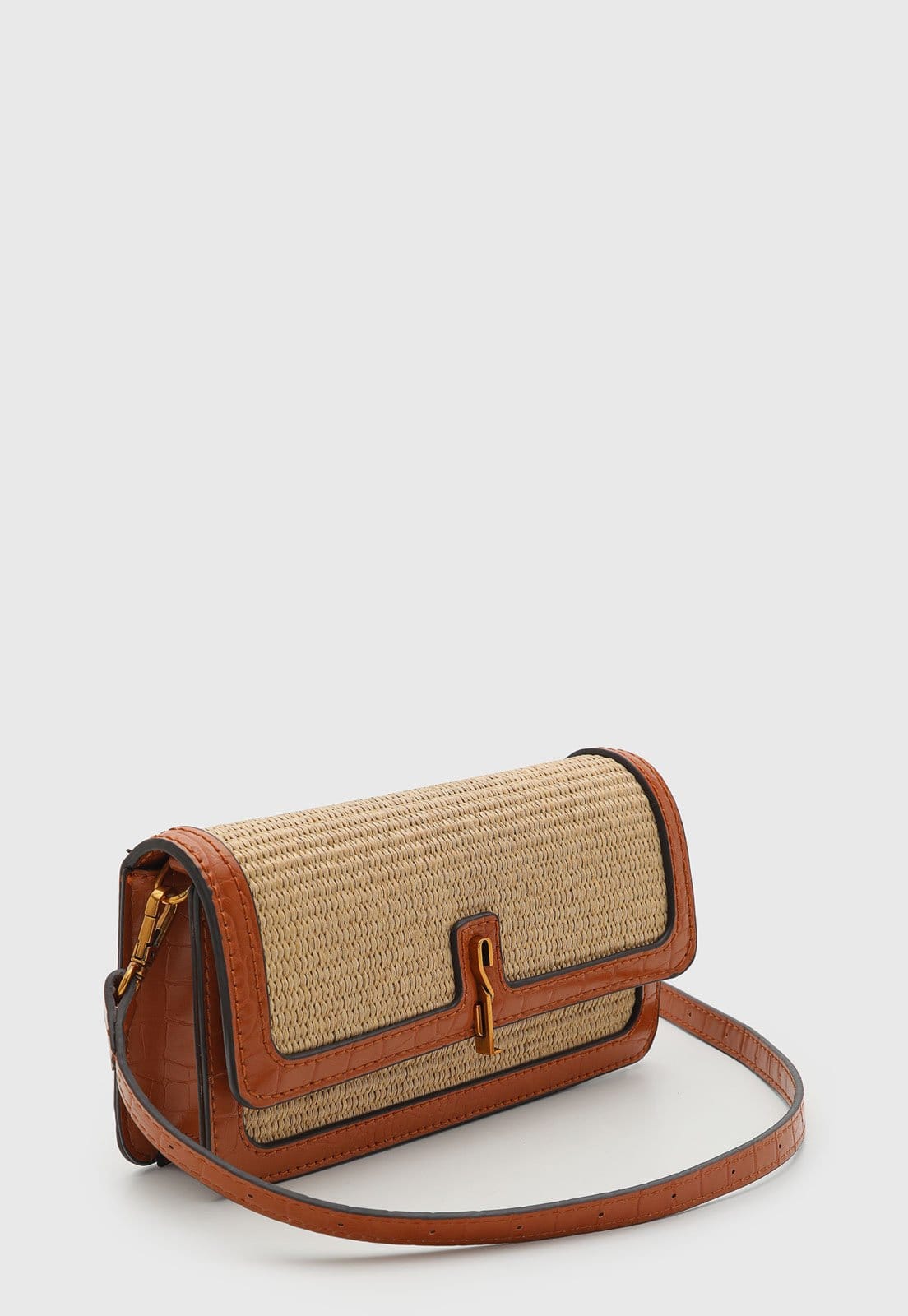 Vista 2 Bolsa Feminina Santa Lolla Efeito Palha Santa Lolla caramelo