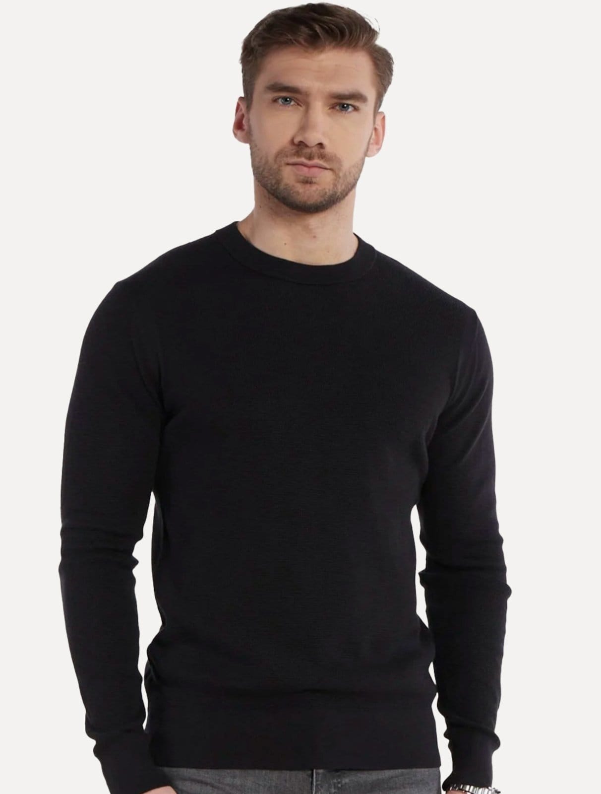 Moletom Calvin Klein Masculino Crewneck Piquet Tag Jogger