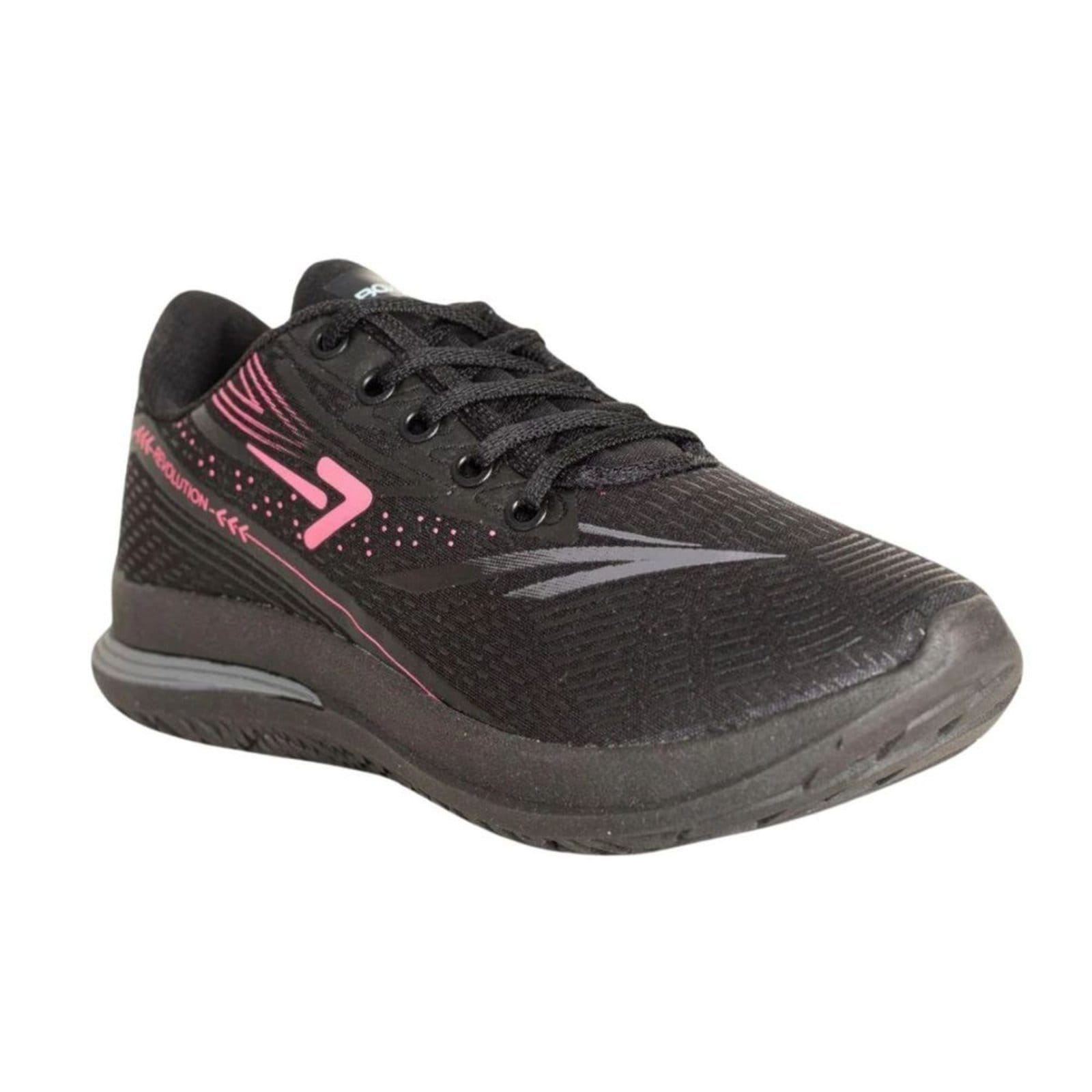 Vista 2 Tênis Corrida Feminino Revolution Box 200 Preto E Pink Box 200 preto pink