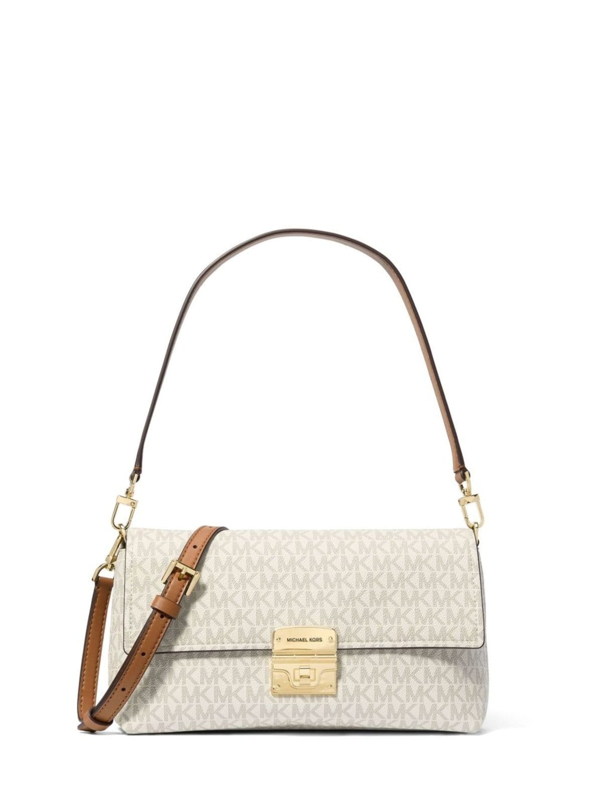 Vista principal Bolsa Transversal Addie Logo Média 32S5G9XC8O149 Michael Kors branco