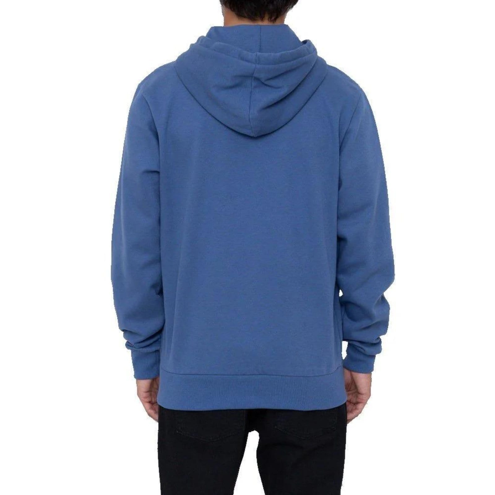 Vista 2 Moletom RVCA Canguru Letterman WT23 Masculino Escuro RVCA azul