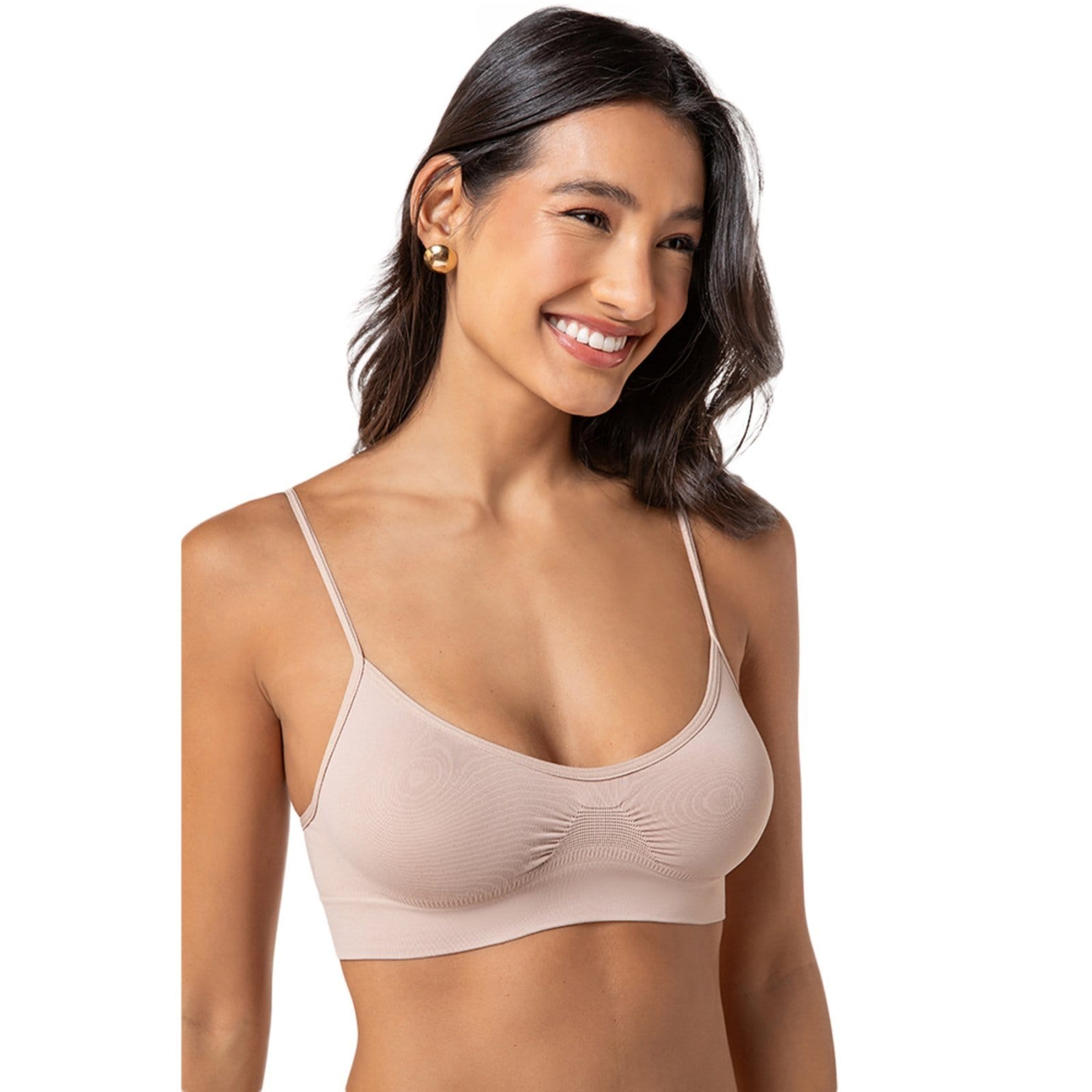 Vista principal Sutiã Loba Básico Sem Costura 41100 Natural Peach Lupo bege natural