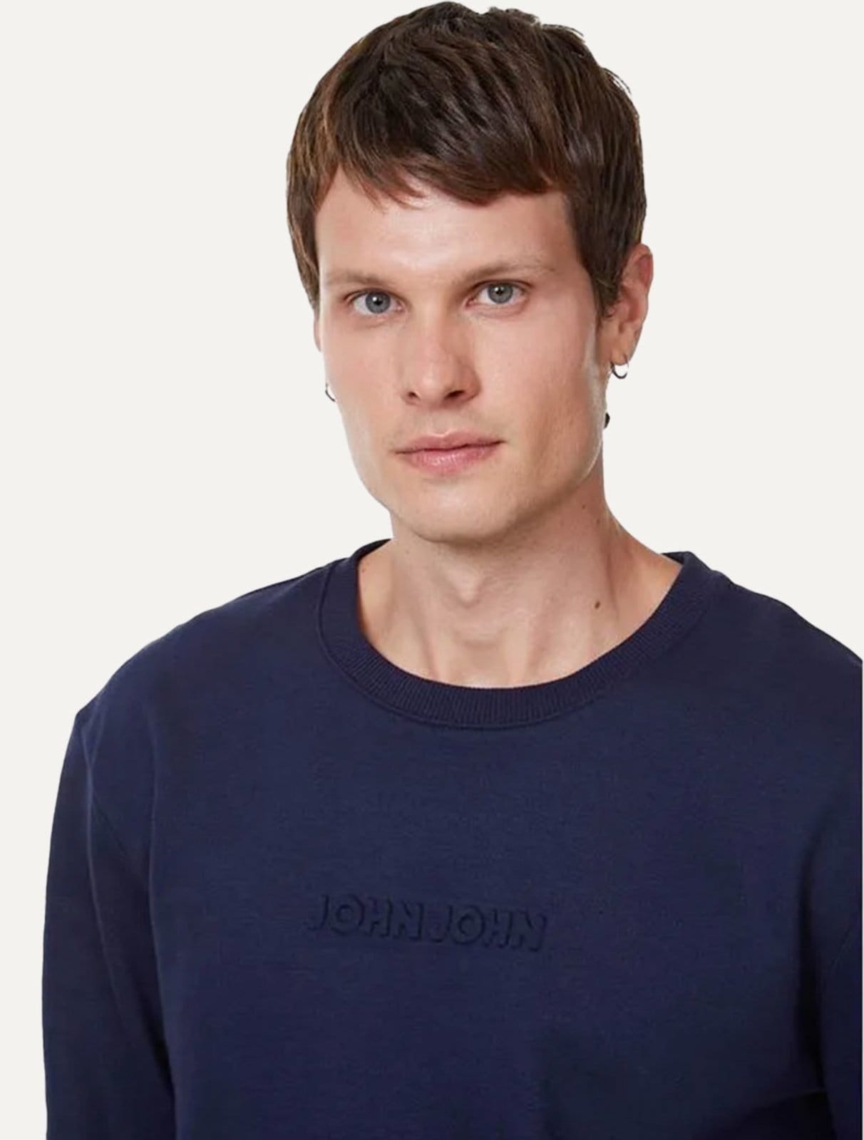 Vista 2 Moletom John John Masculino Embossed Logo John John azul marinho