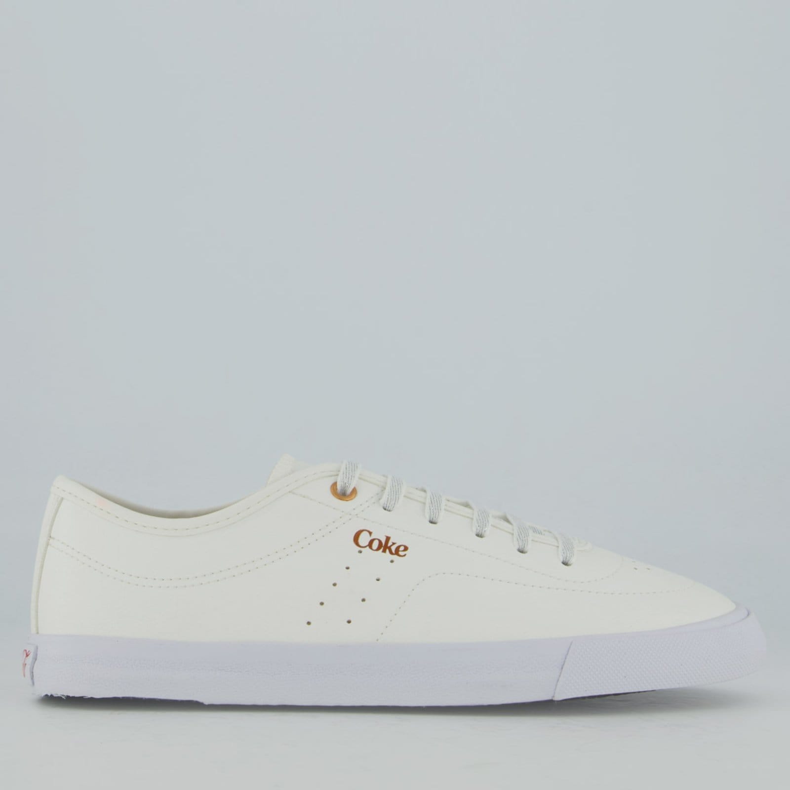 Vista principal Tênis Coca Cola Queens Town Feminino Coca-Cola branco