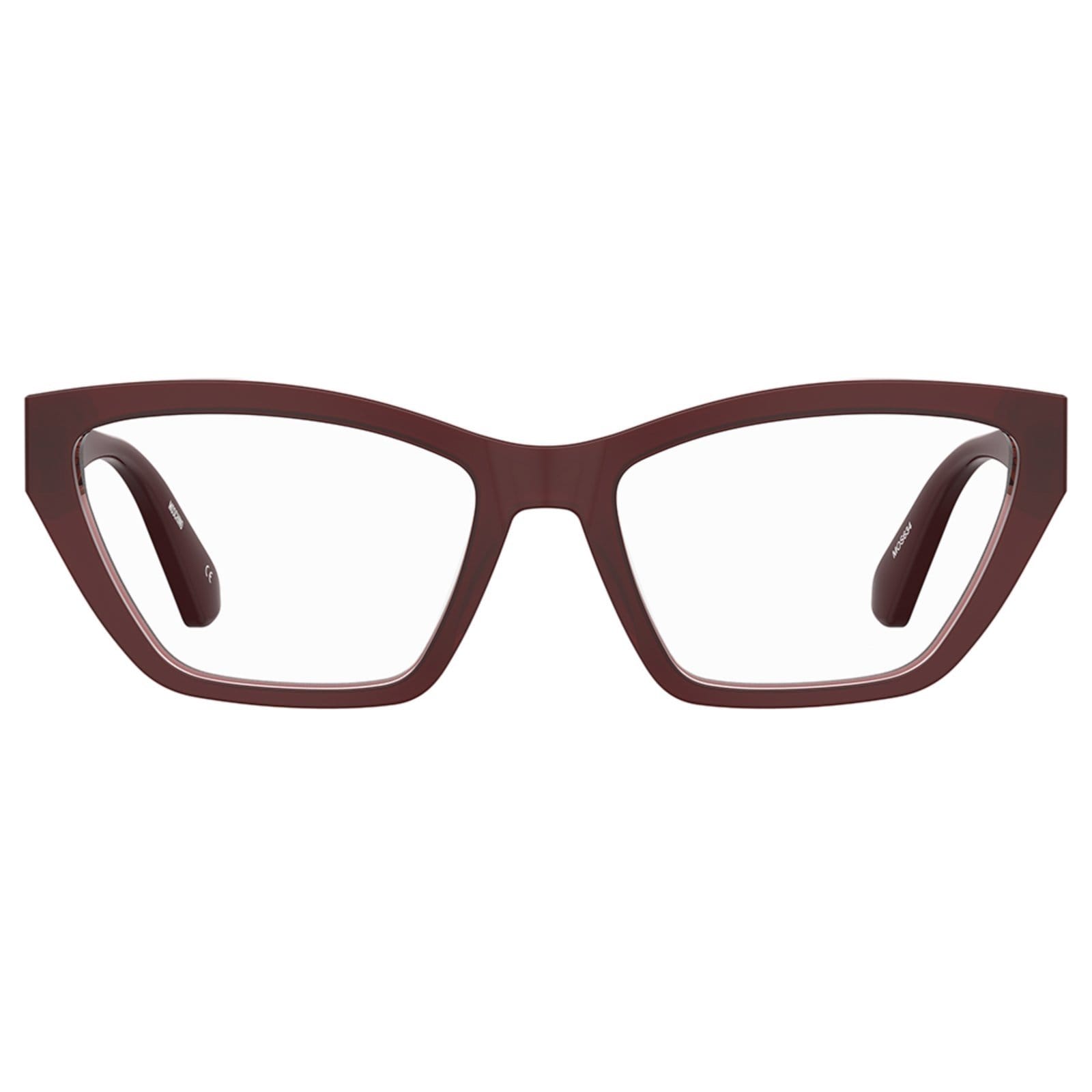 Vista 2 Armação de Óculos Moschino Mos634 LHF Burgundy Moschino vermelho