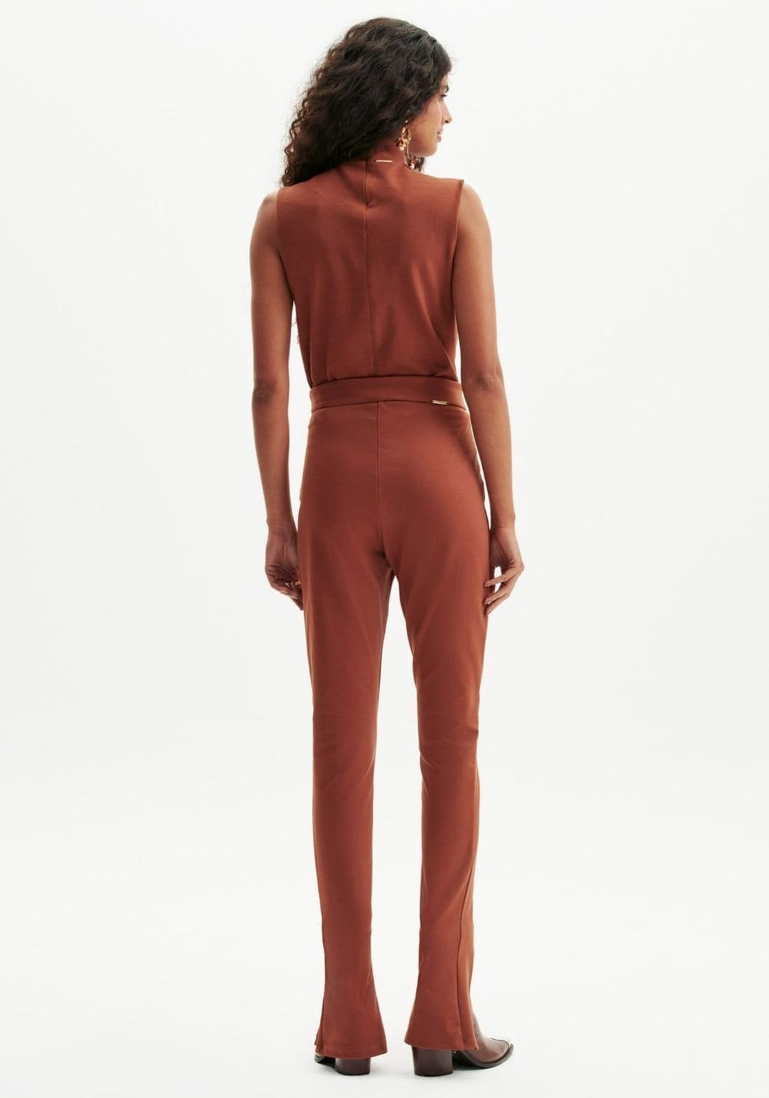 Vista 2 Legging Boot Cut Cintura Alta Lança Perfume marrom