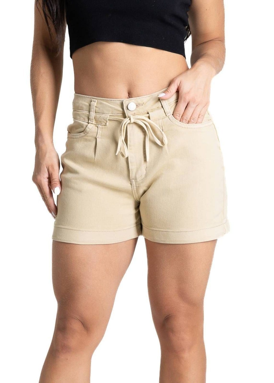 Vista principal Shorts Sarja Sawary - 281685 Sawary amarelo