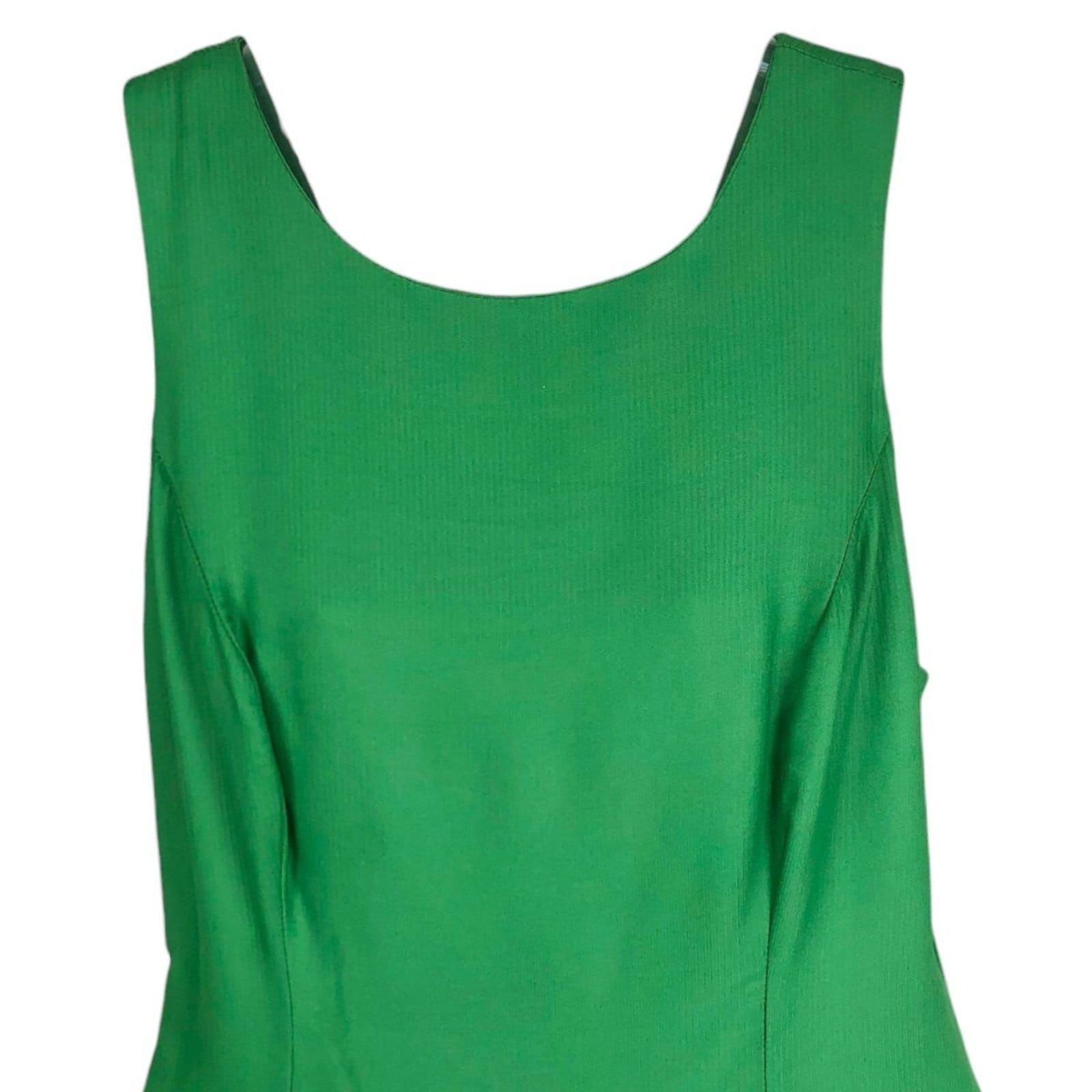 Vista 2 Vestido Midi Cavado Com Pregas Triton Triton verde