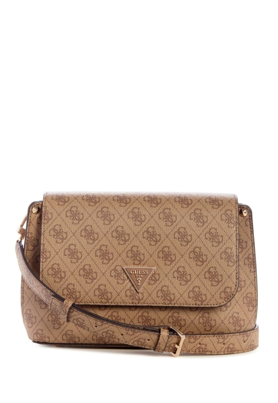 Vista principal Bolsa Guess Meridian Ii Flap Crossbody Bege Guess amarelo