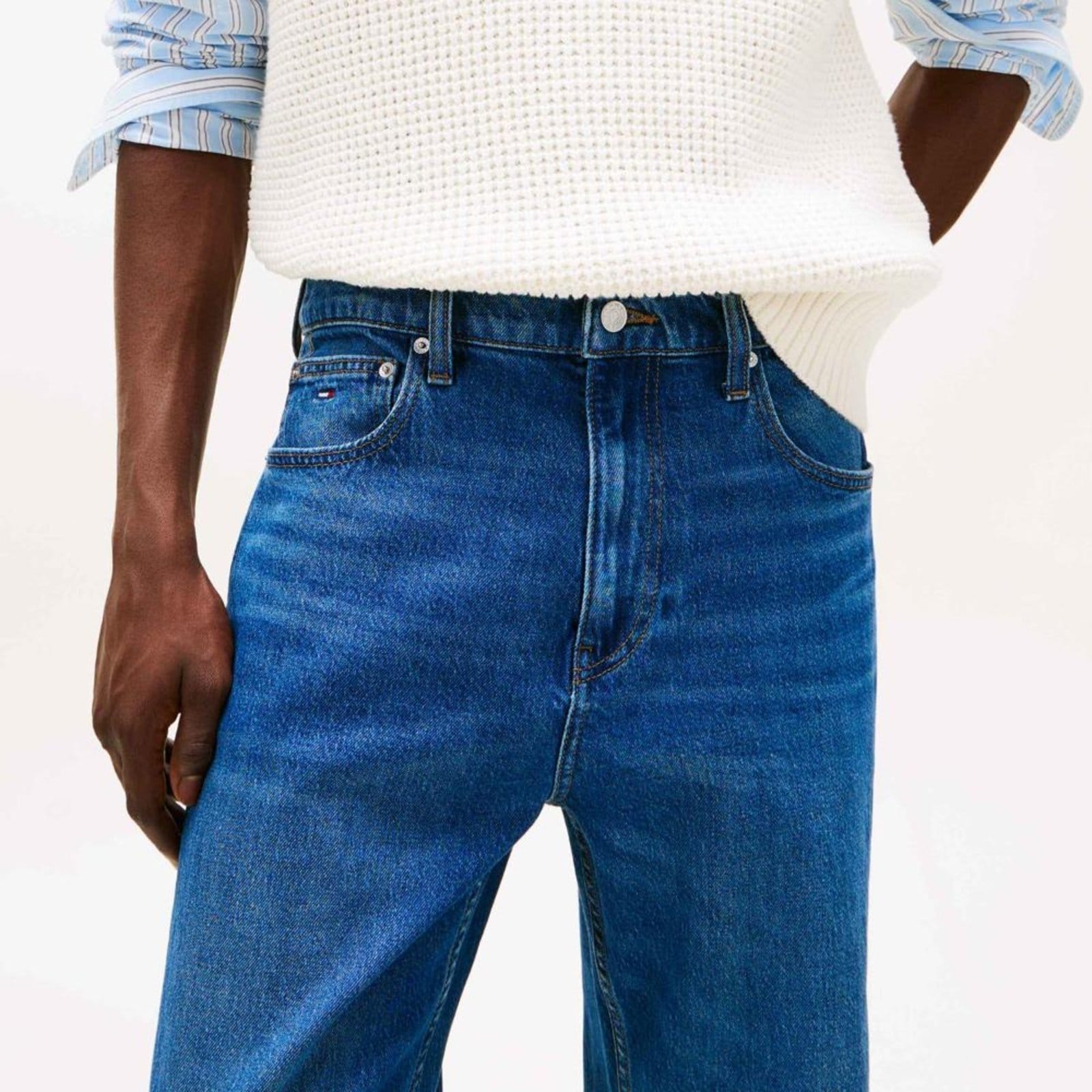 Vista 2 Calça Jeans Reta Regular Otis Tommy Jeans azul