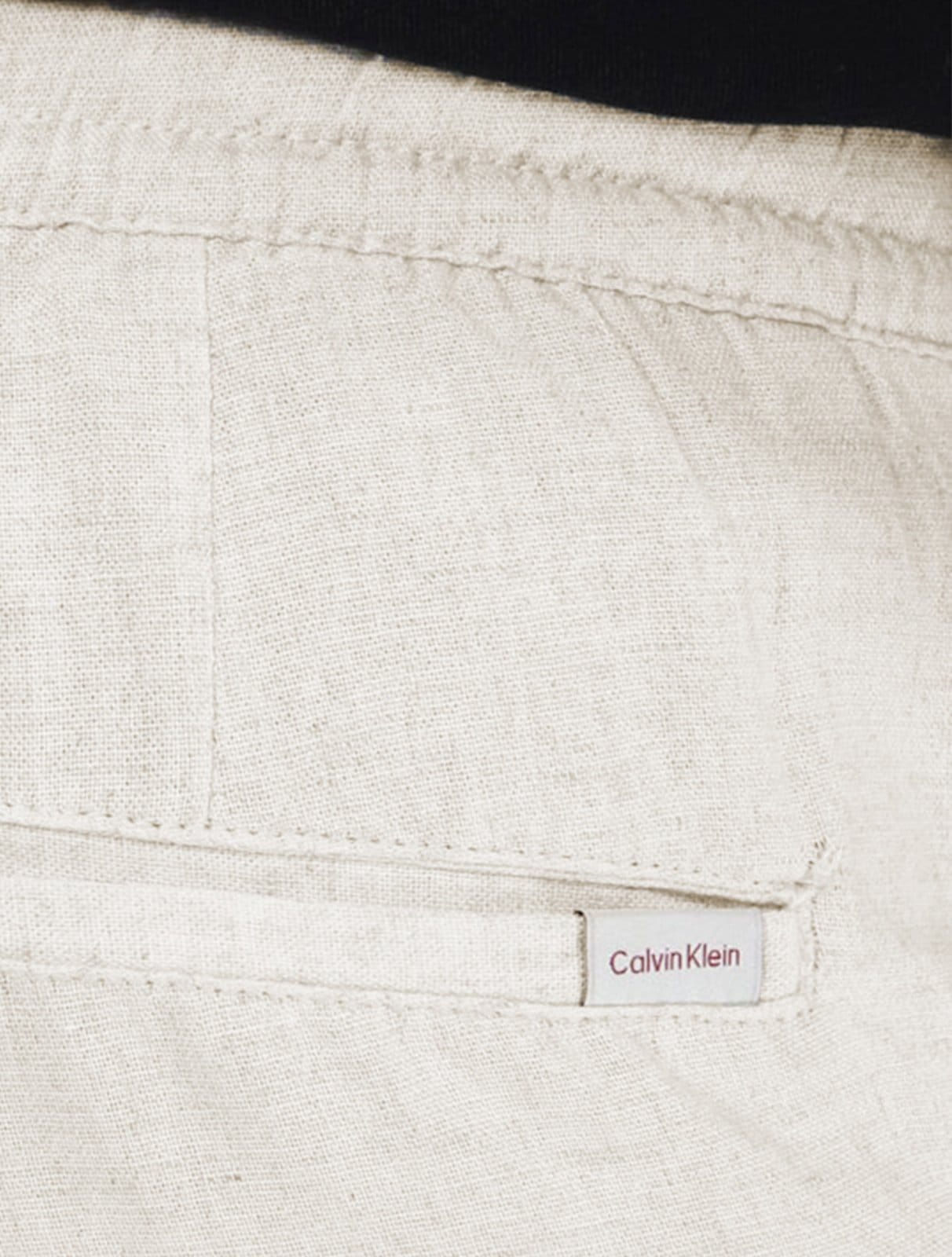 Vista 2 Calça Calvin Klein Masculina Viscose Linho Elastano Off White Calvin Klein off-white white