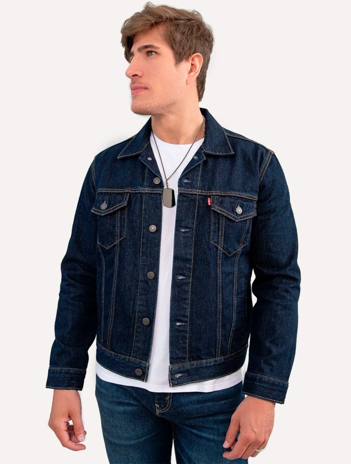 Jaqueta Levis Jeans Masculina Trucker Rinse Escura