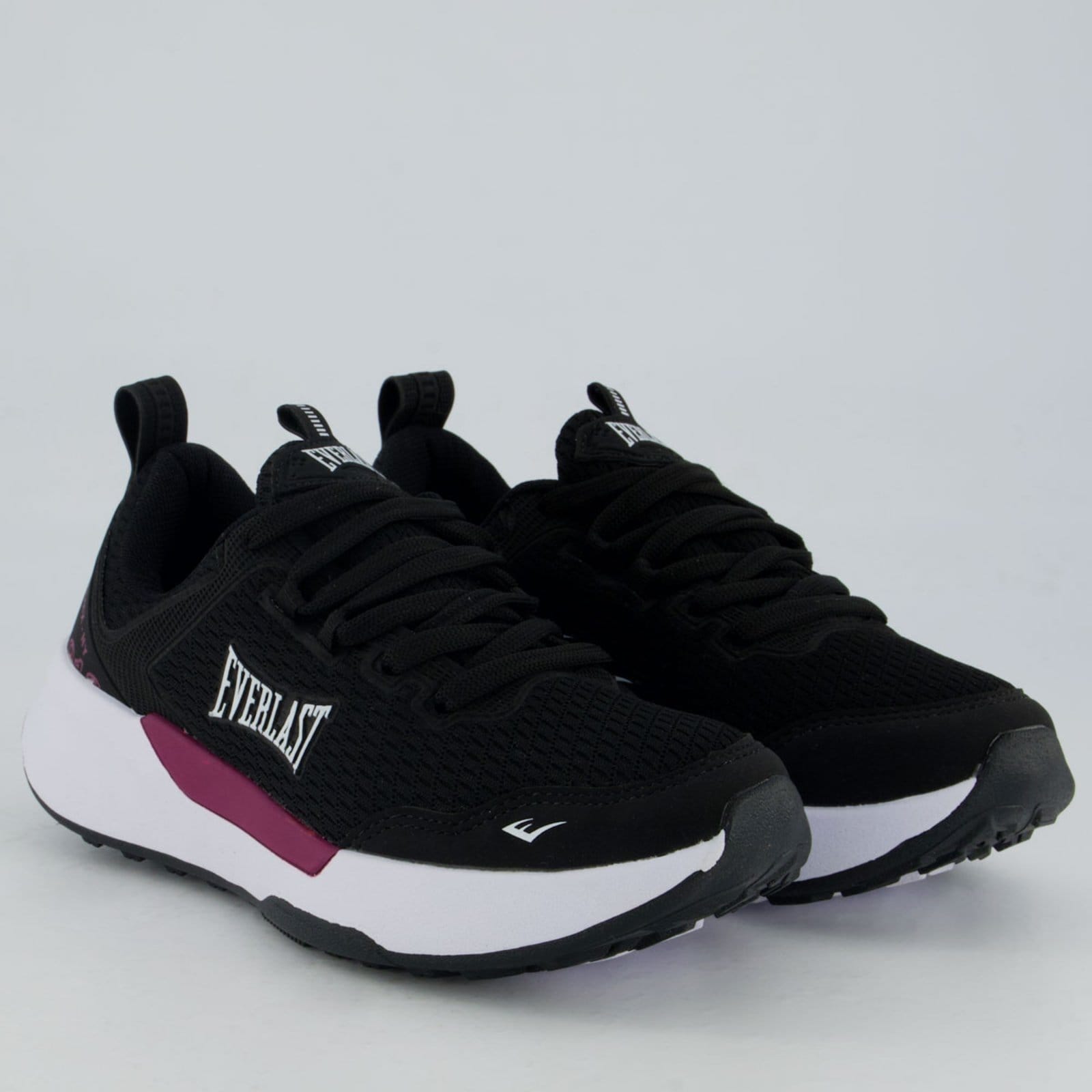 Vista 2 Tênis Everlast Solo Feminino e Roxo Everlast preto