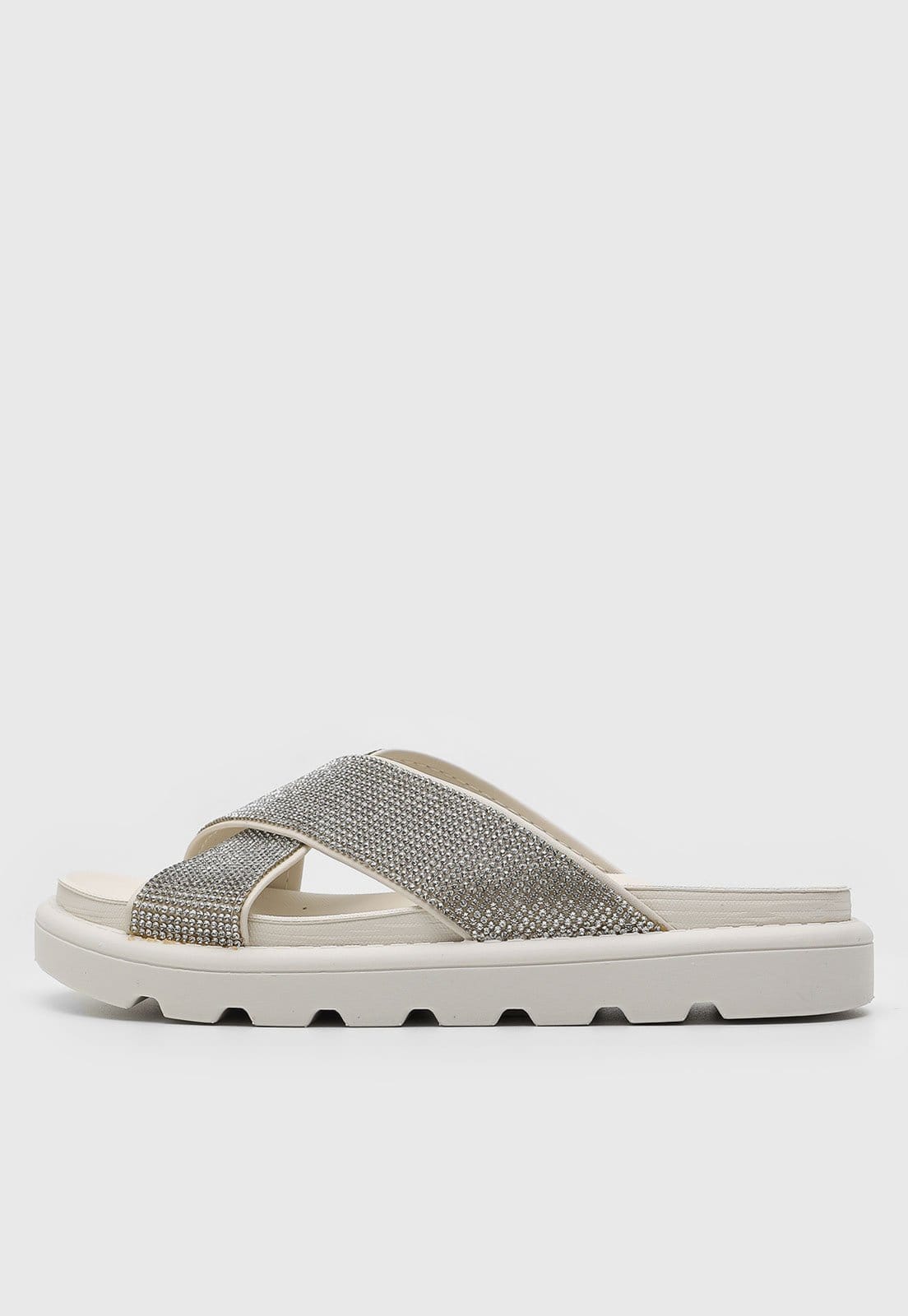 Vista principal Rasteira Papete Vizzano Pedraria Off-White VIZZANO off-white white