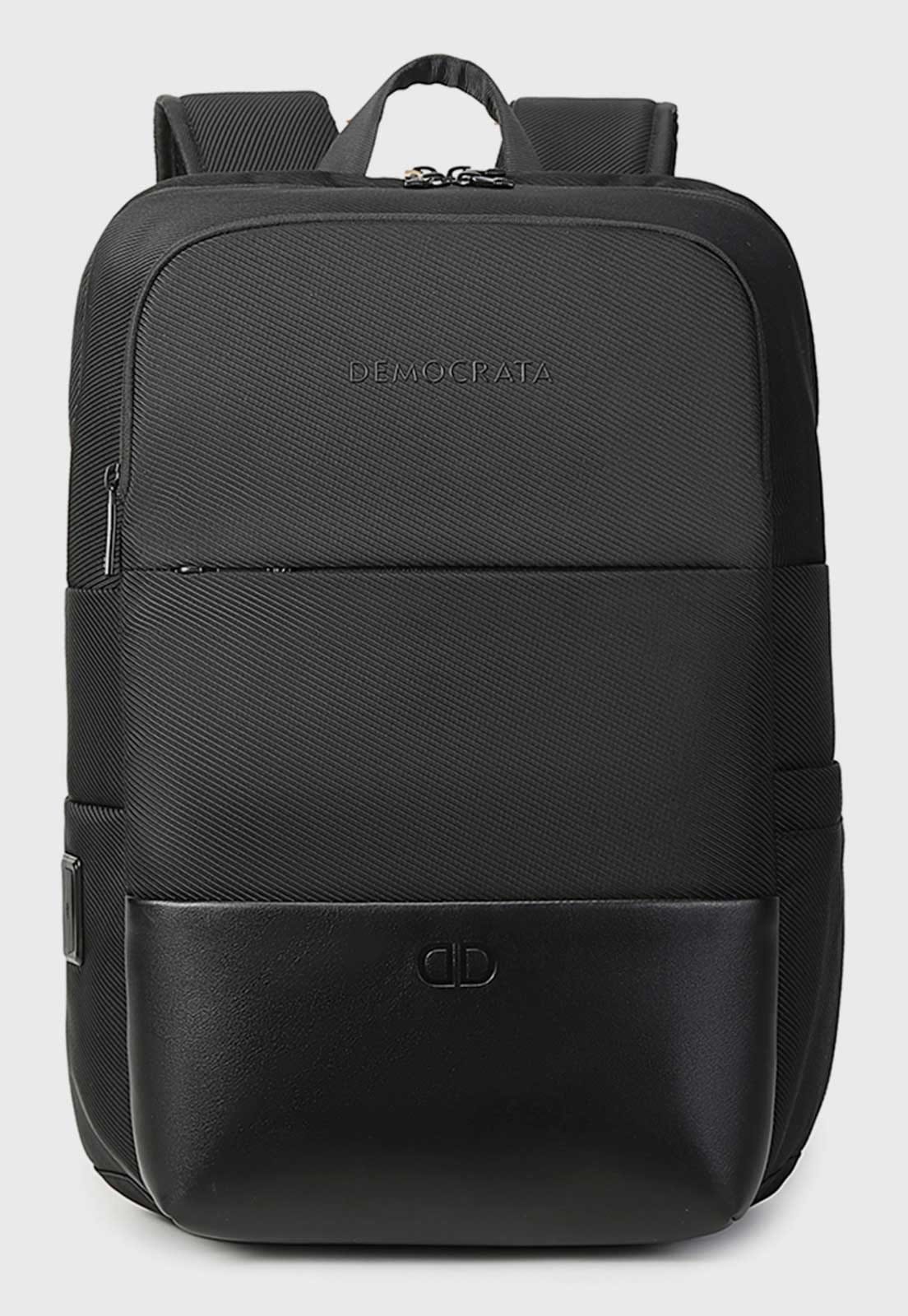 Vista principal Mochila Costas Democrata Recorte Preta DEMOCRATA preto