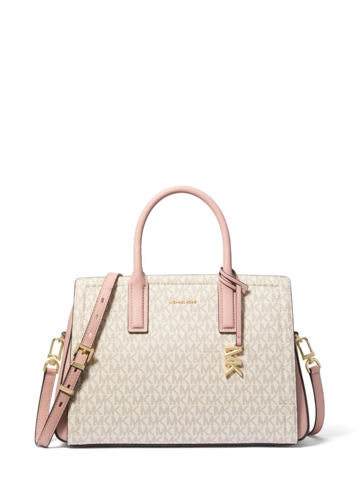 Vista principal Bolsa Tiracolo Laila Média Logo 30R5G9IS6B173 Michael Kors branco