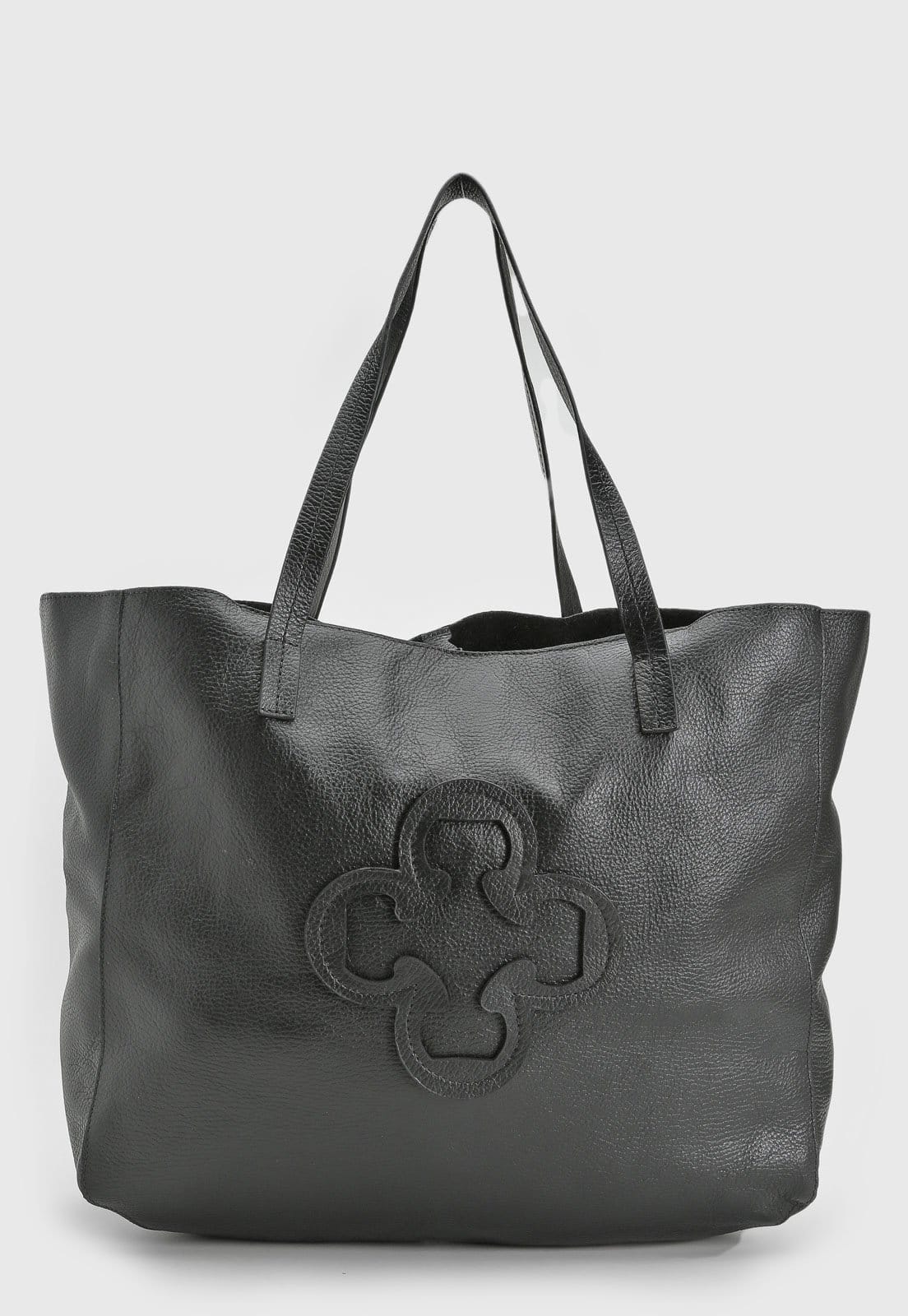 Bolsa Sacola Feminina Capodarte Logo Preta