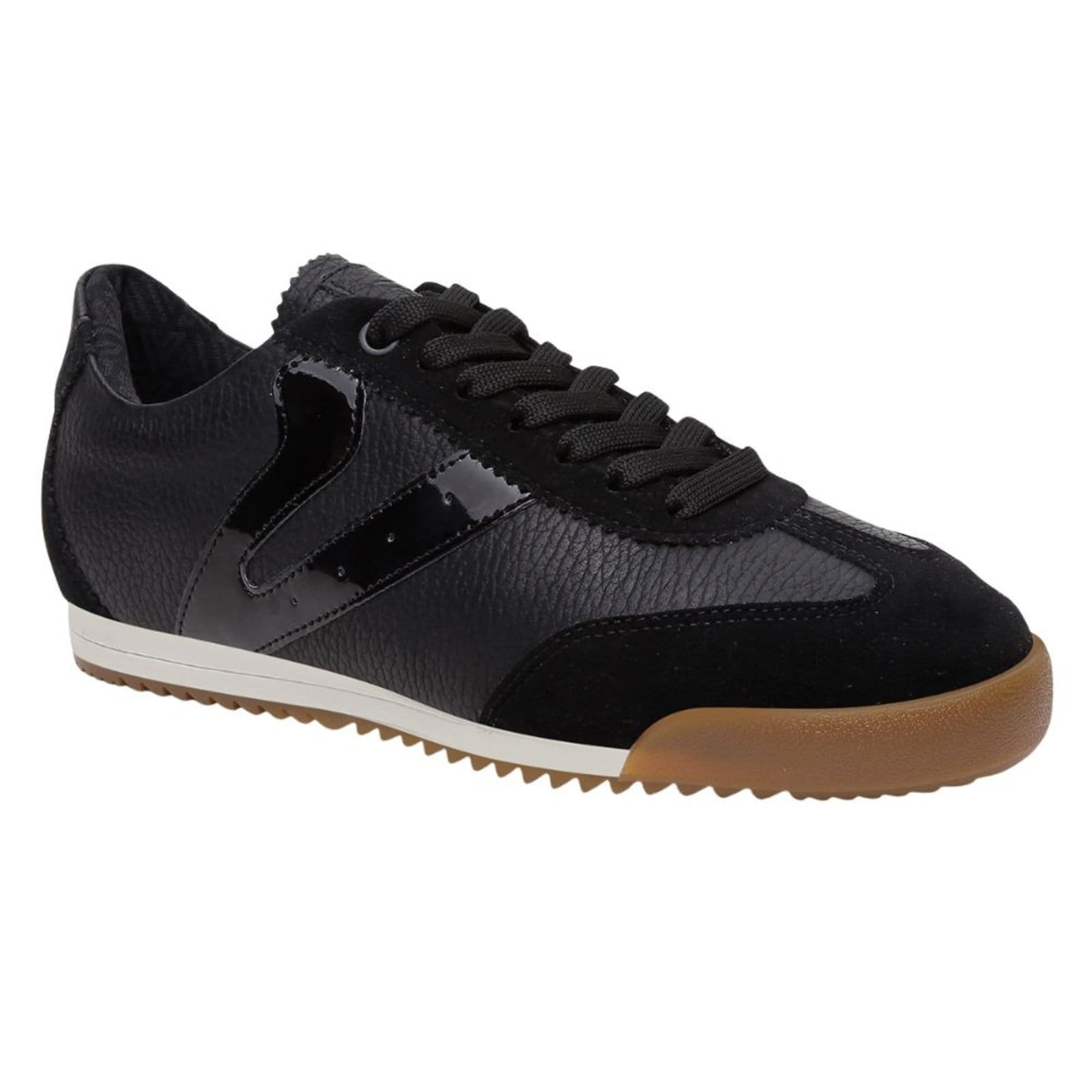 Vista 2 Kit 2 Tênis Feminino Vittal Couro Legítimo Naomi Casual Clássico Retrô Preto e USE VITTAL azul/preto azul