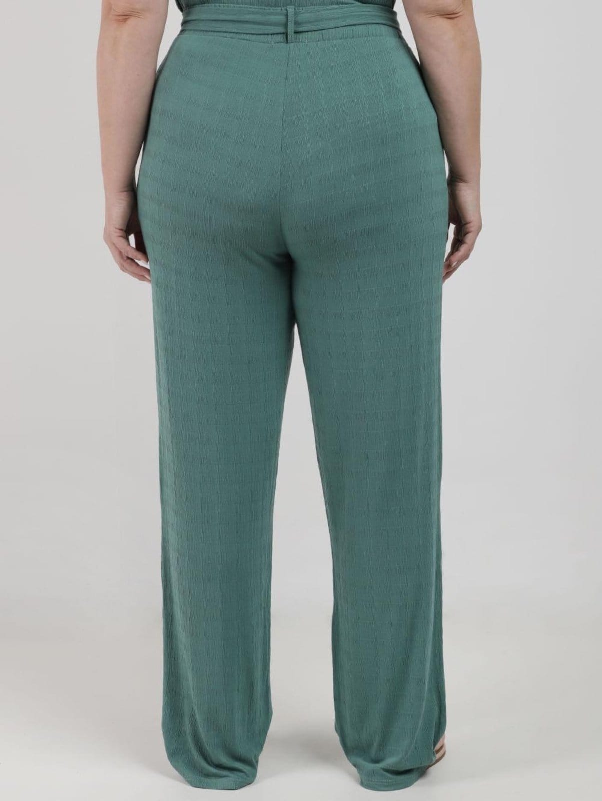 Vista 2 Calça Malha Wide Leg Autentique Plus Size Feminina Autentique verde
