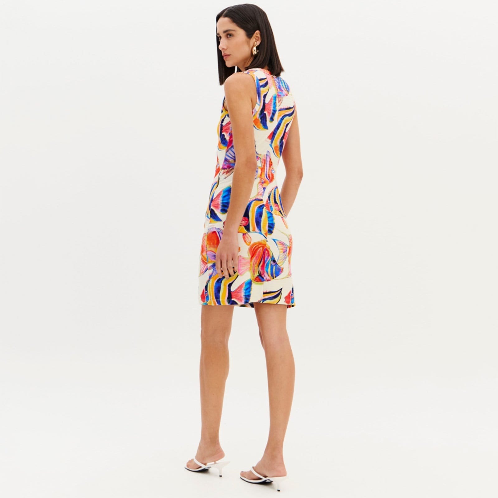 Vista 2 Vestido Curto Easy Lança Perfume Nad Ve26 Off White Feminino Easy Lança perfume amarelo white