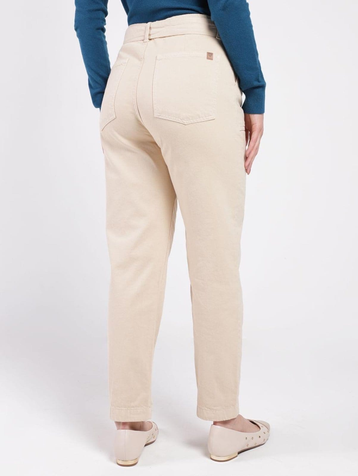 Vista 2 Calça Sarja Autentique Feminina AREIA Autentique amarelo