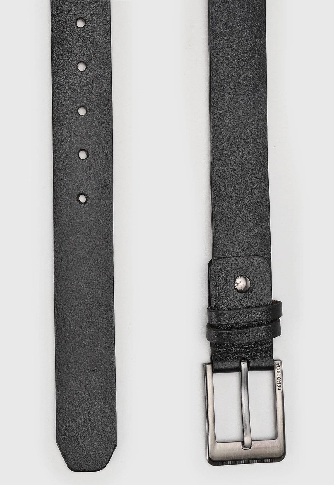 Vista 2 Cinto Masculino Democrata Fivela Metálica DEMOCRATA preto