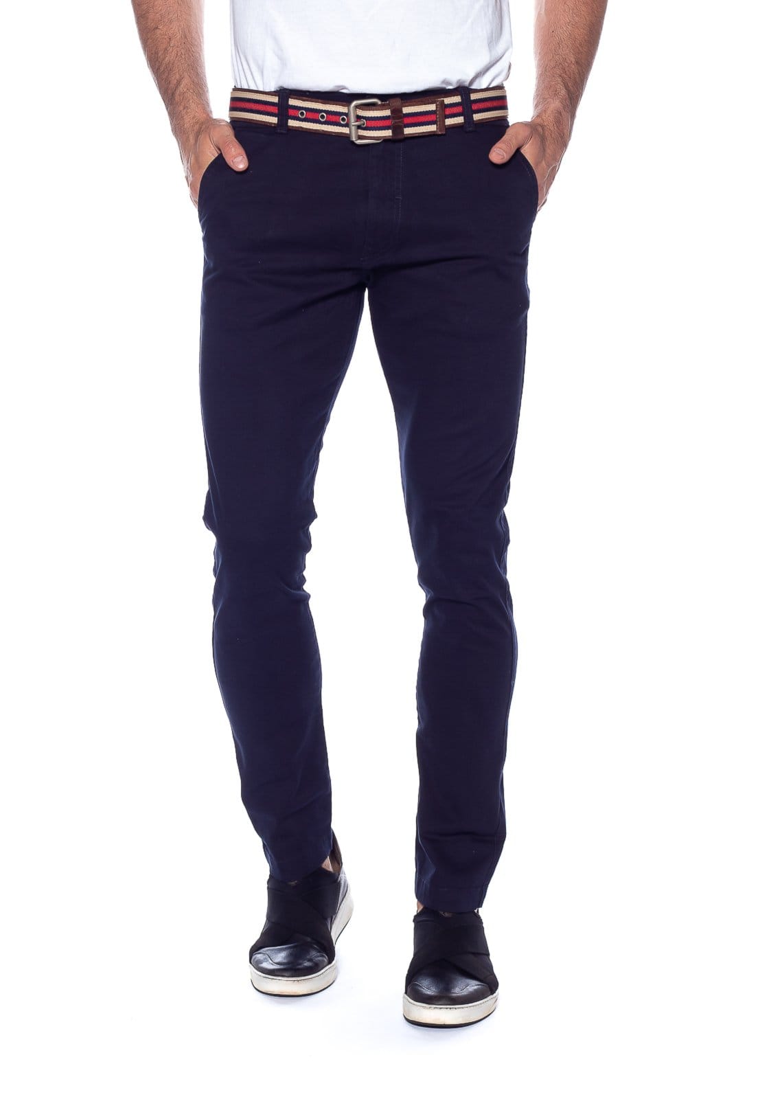 Calça Sarja Conforto Macaw Slim Fit Beau Marinho