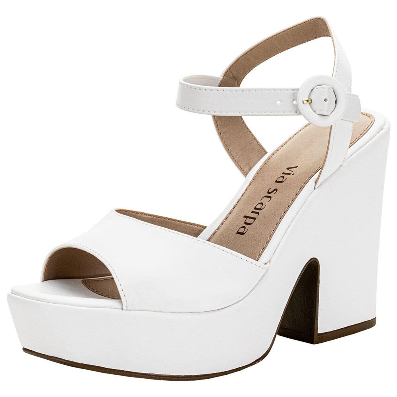 Sandália Feminina Meia Pata Via Scarpa 131012867 3942867