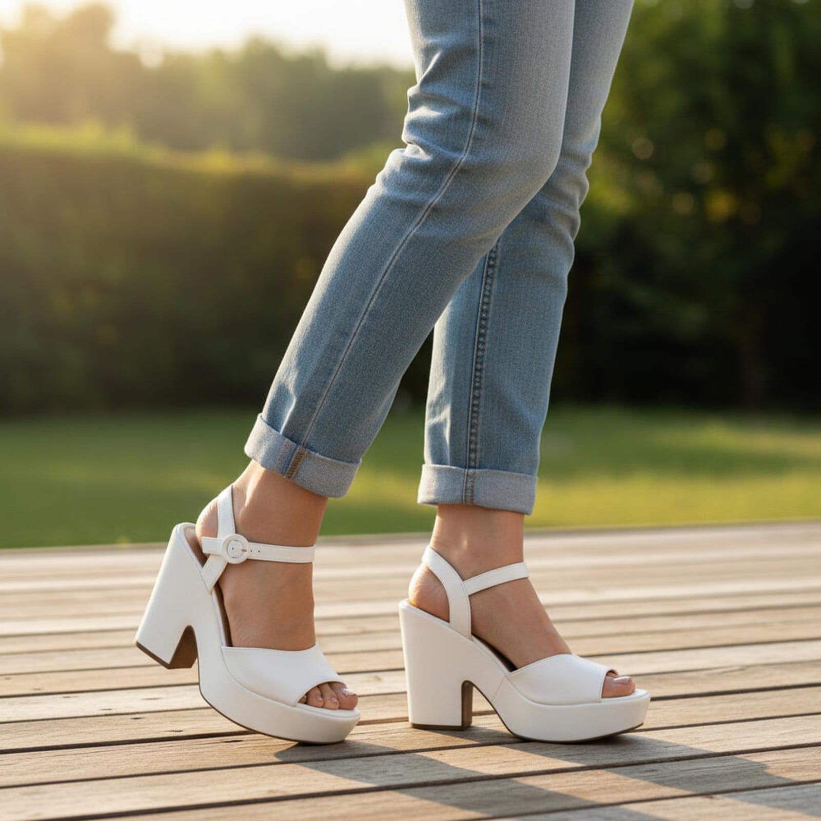 Vista 2 Sandália Feminina Meia Pata Via Scarpa 131012867 3942867 Via Scarpa branco