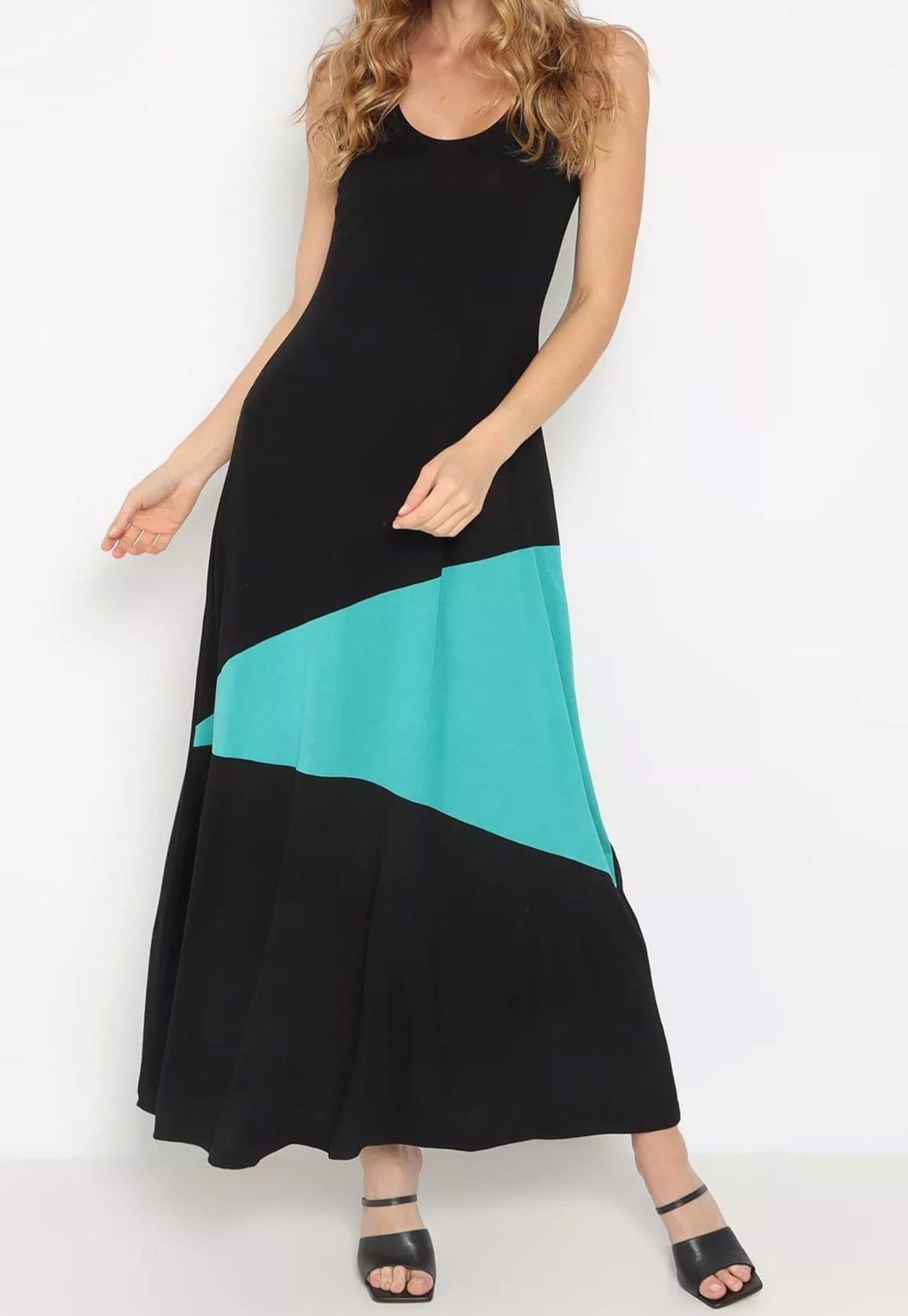 Vestido Maria Paes Longo Preto e