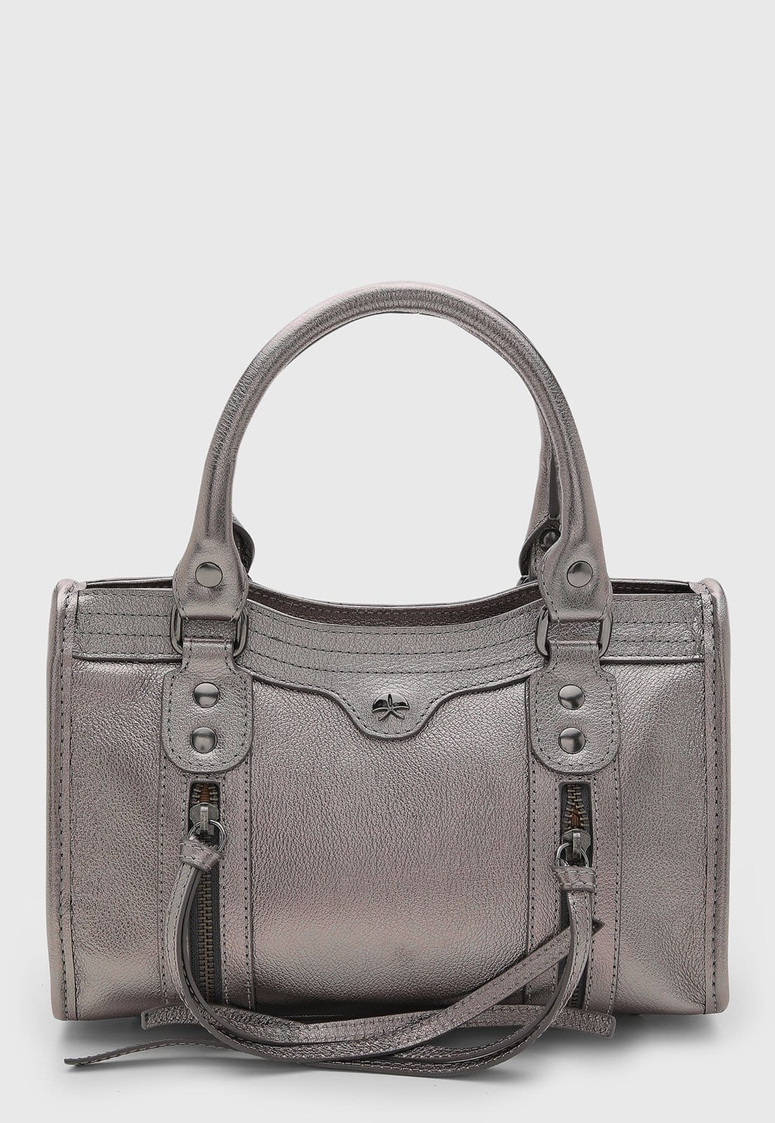 Bolsa Feminina Luiza Barcelos Média Acabamento Metálico