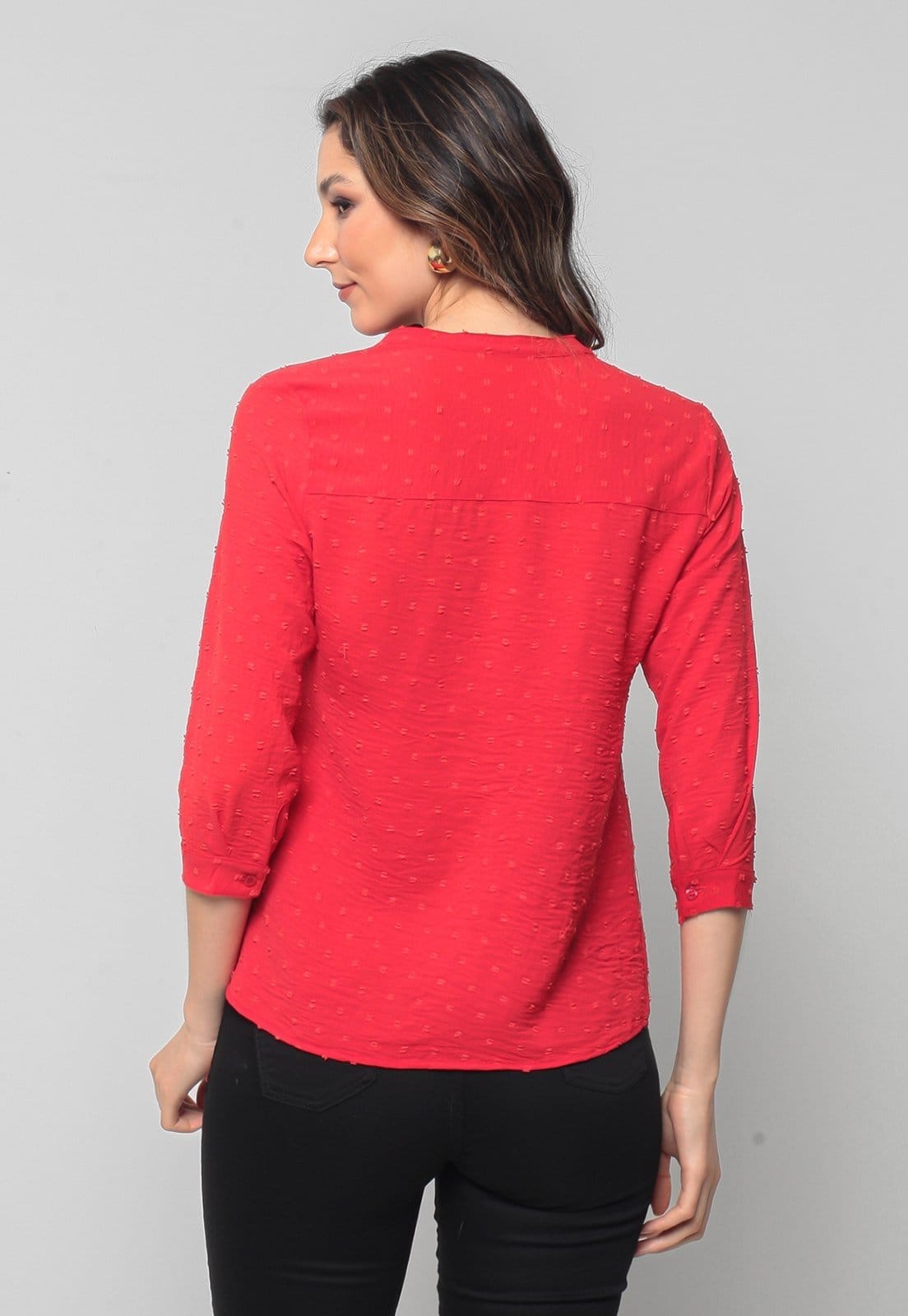 Vista 2 Camisa Intens Manga 3/4 Air Intens vermelho
