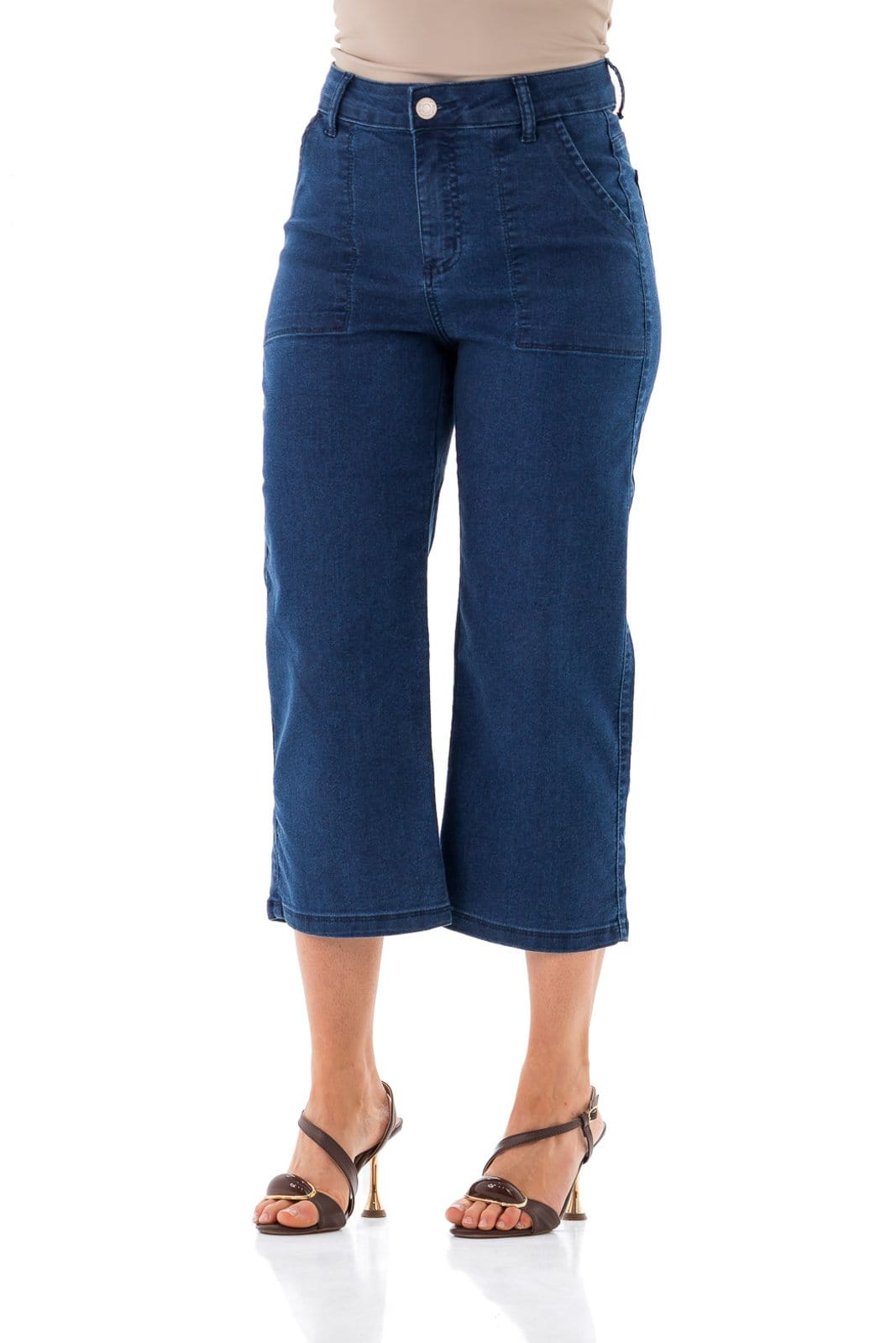Pantacourt Jeans Feminina Arauto Slim