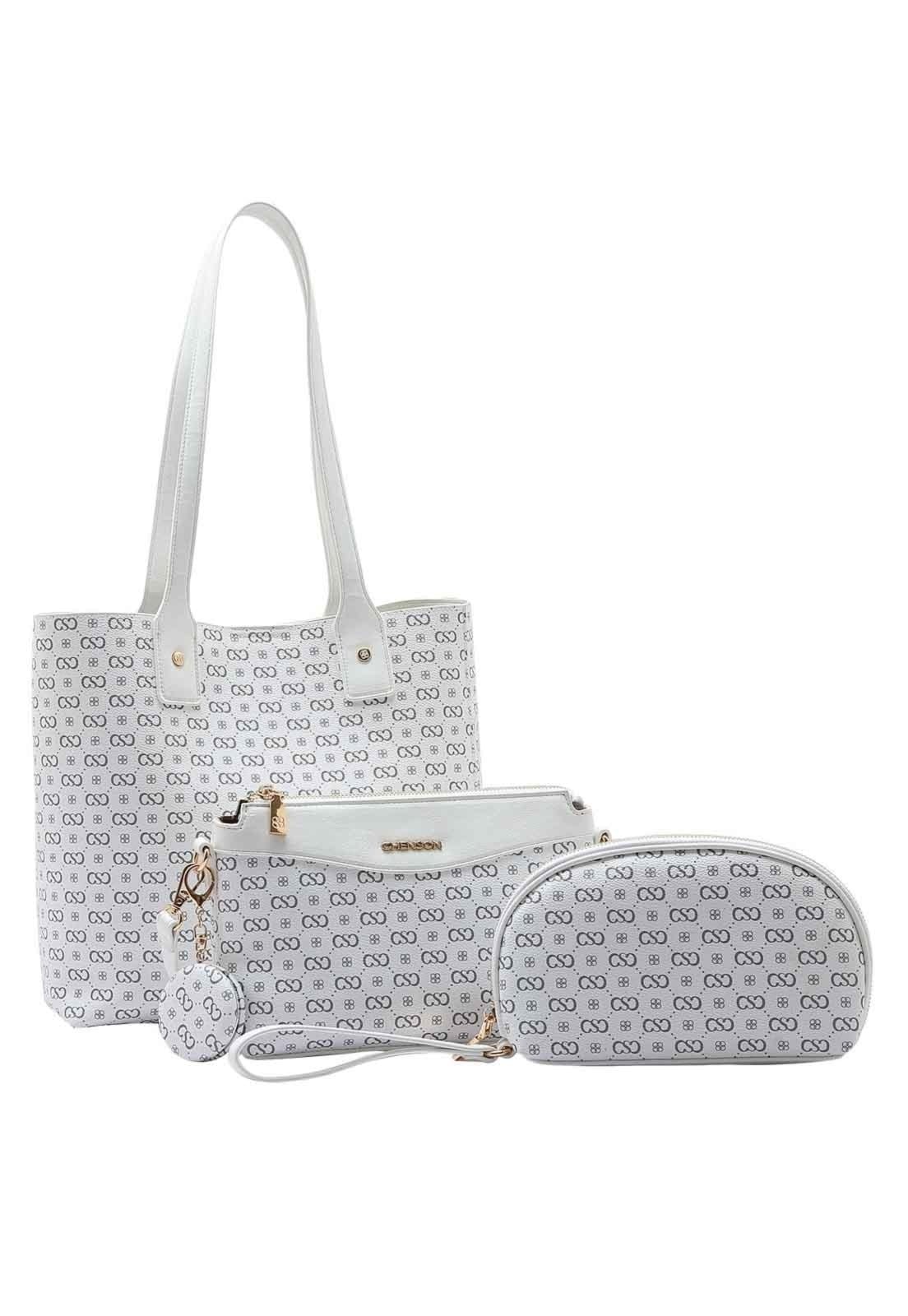 Bolsa Feminina Chenson Original Elegance Luxo Kit 3 peças Off-White 3485081