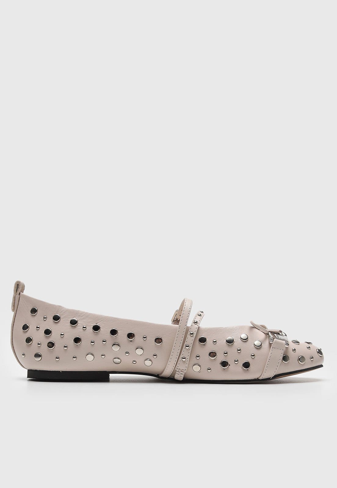 Vista 2 Sapatilha Santa Lolla Tachas Metalizadas Off-White Santa Lolla off-white white