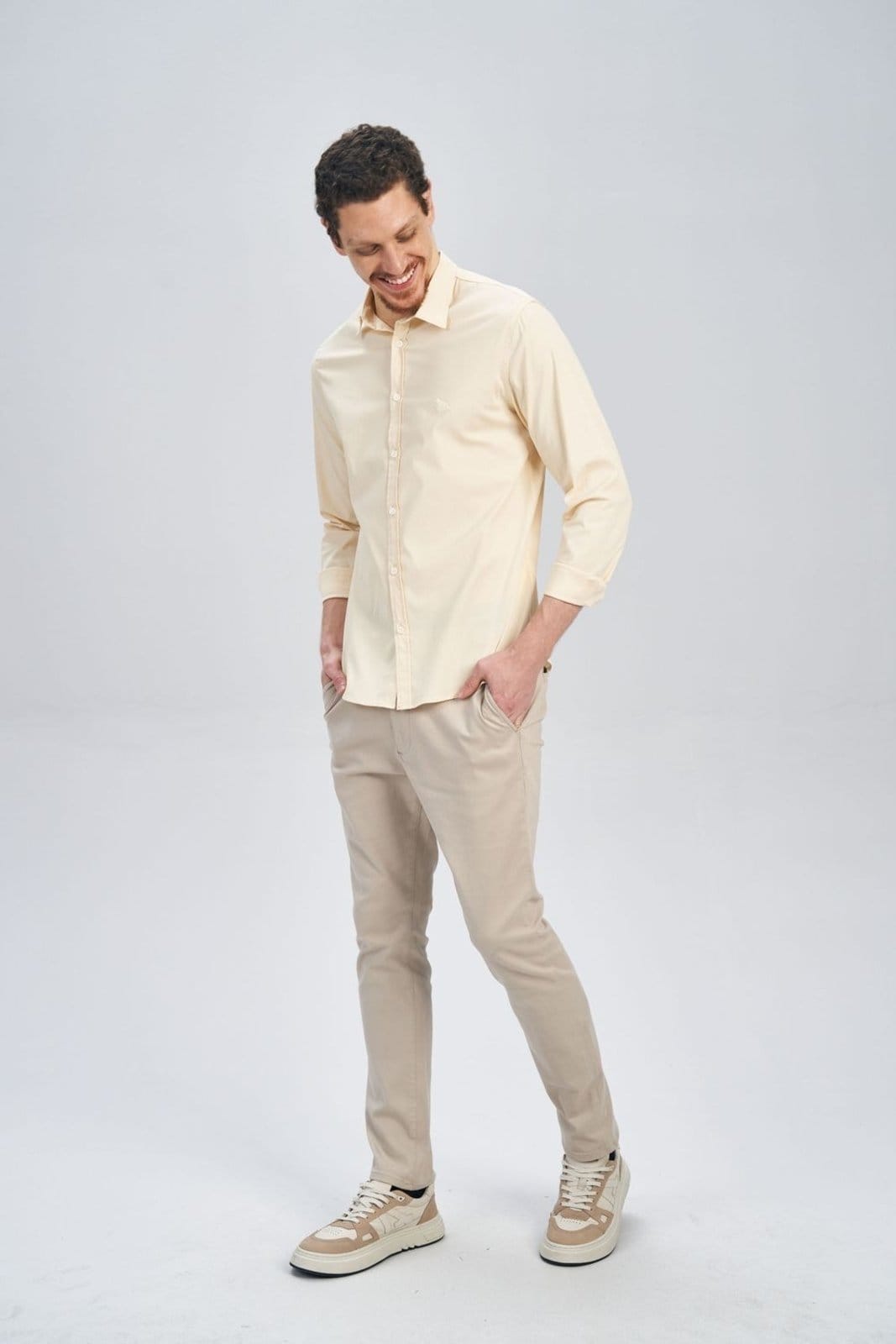 Vista principal Camisa Office Masculina Acostamento ACOSTAMENTO MASCULINO branco