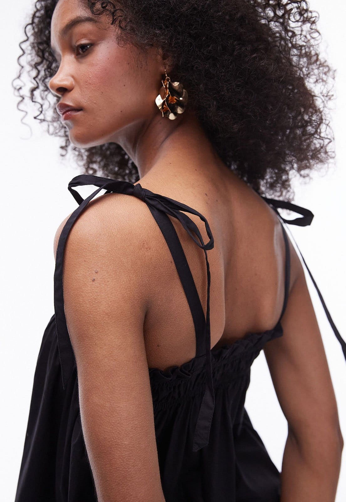 Vista 2 Vestido TOPSHOP Midi Fenda Topshop preto